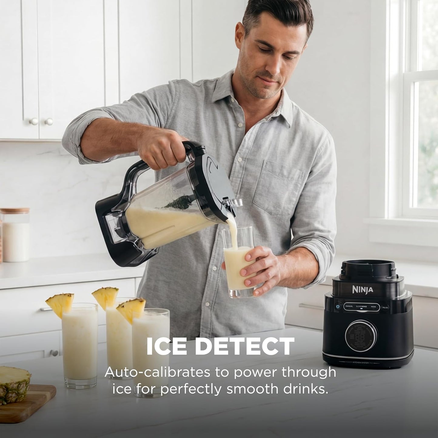Ninja Kitchen System | All-in-One Food Processor & Blender | 8-Cup Bowl & (1) 24 oz. To-Go Cup BlendSense Tech | For Smoothies, Cookie Dough, Salsas, Cole Slaw & More | 1800 Peak Watt | Black | TB401