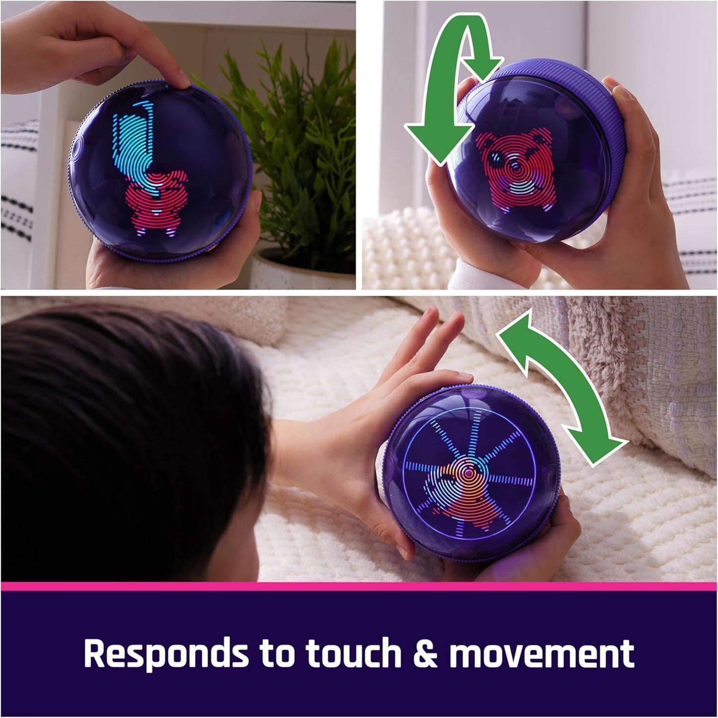 BITZEE, Hamster Ball Interactive Toy Hamster with Over 20 Hamsters Inside, Great for Easter Gifts, Digital Pet Rolls & Reacts to Touch