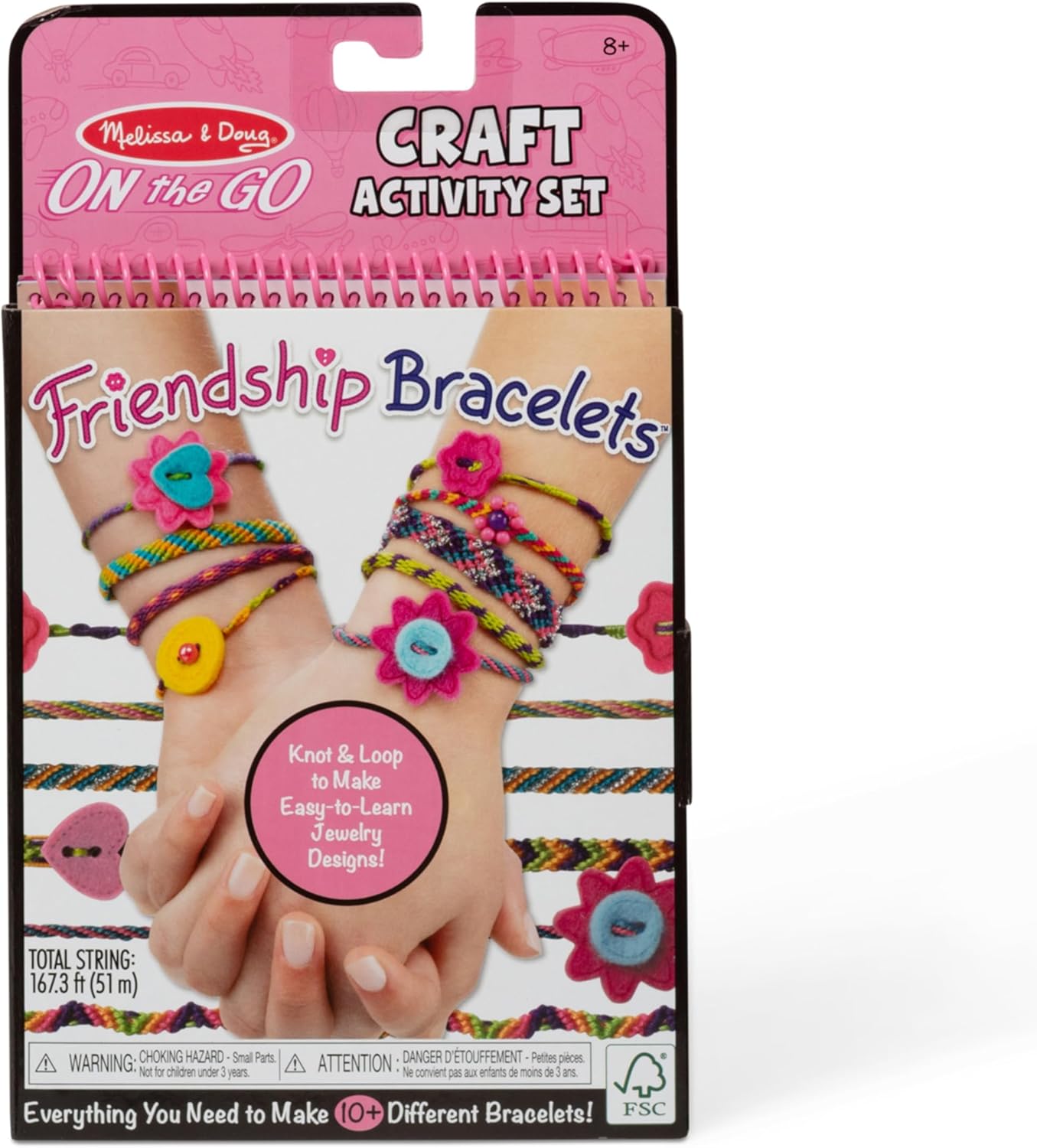 Melissa & Doug On The Go Friendship Bracelet Craft Set (Makes 10+ Bracelets)
