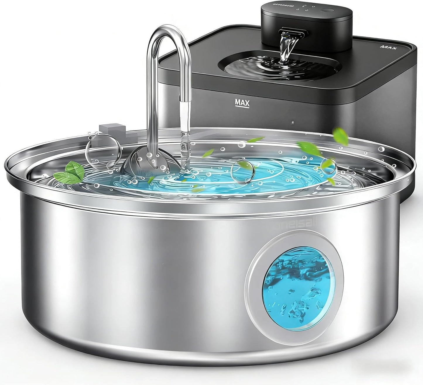 Pet Water Fountain Set, 2.2L Wireless Cat Water Fountain & 7L Large Dog Water Fountain