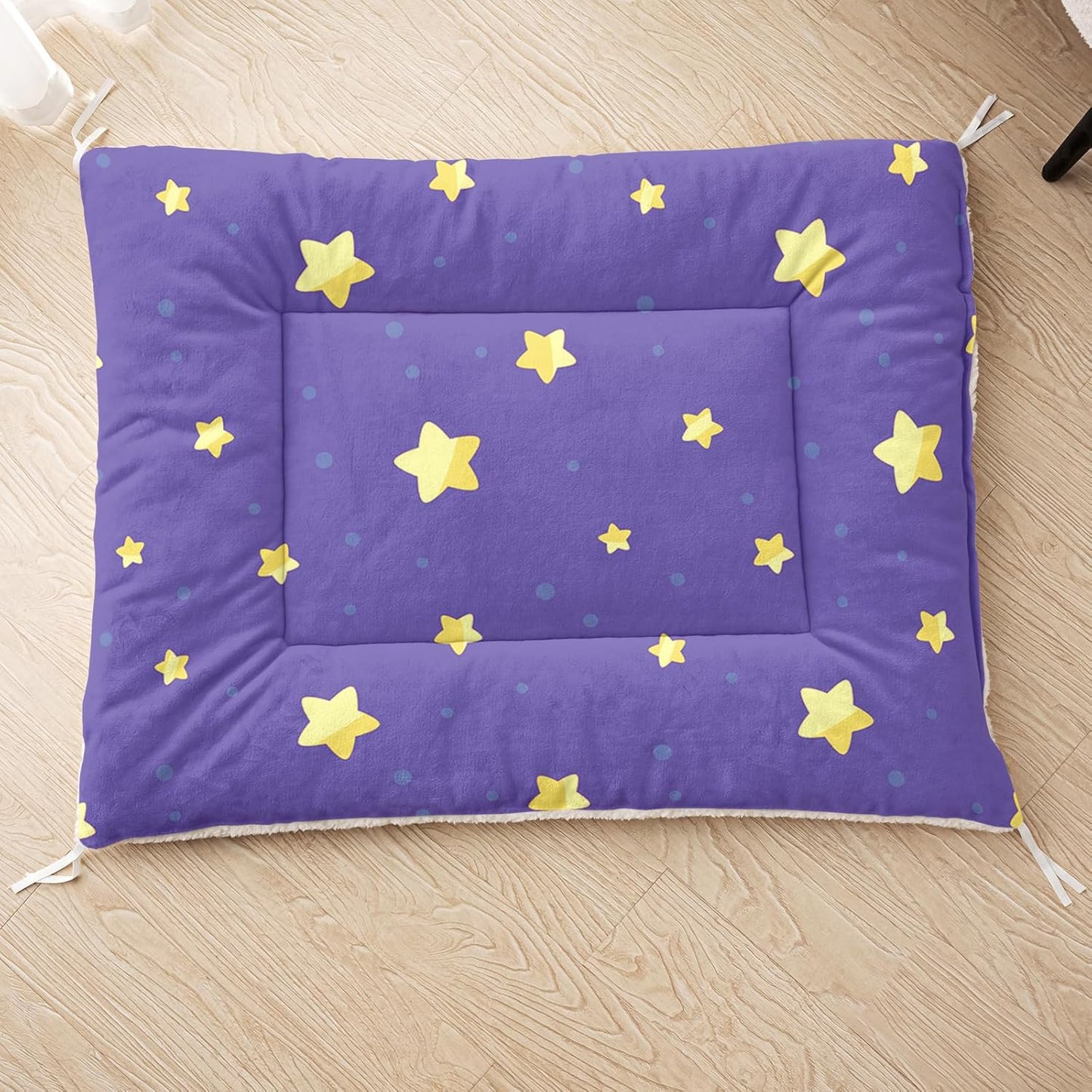 Star Orthopedic Dog Bed Mat (41"X31"),Purple Comfortable Pet Dog Cat Kennel Pad,Printing Washable Crate Bed,Sleeping Mat for Small Medium Large Dogs Cats,for Proof Pad Crate,Outdoor,Home Use
