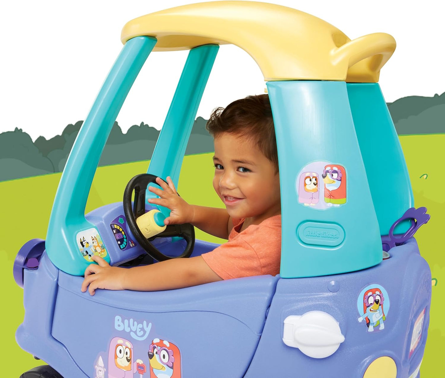 Little Tikes Bluey Grannies Car Coupe with 2 Accessories, Bluey Foot-to-Floor Ride-On, for Boys and Girls Ages 1.5-5 Years