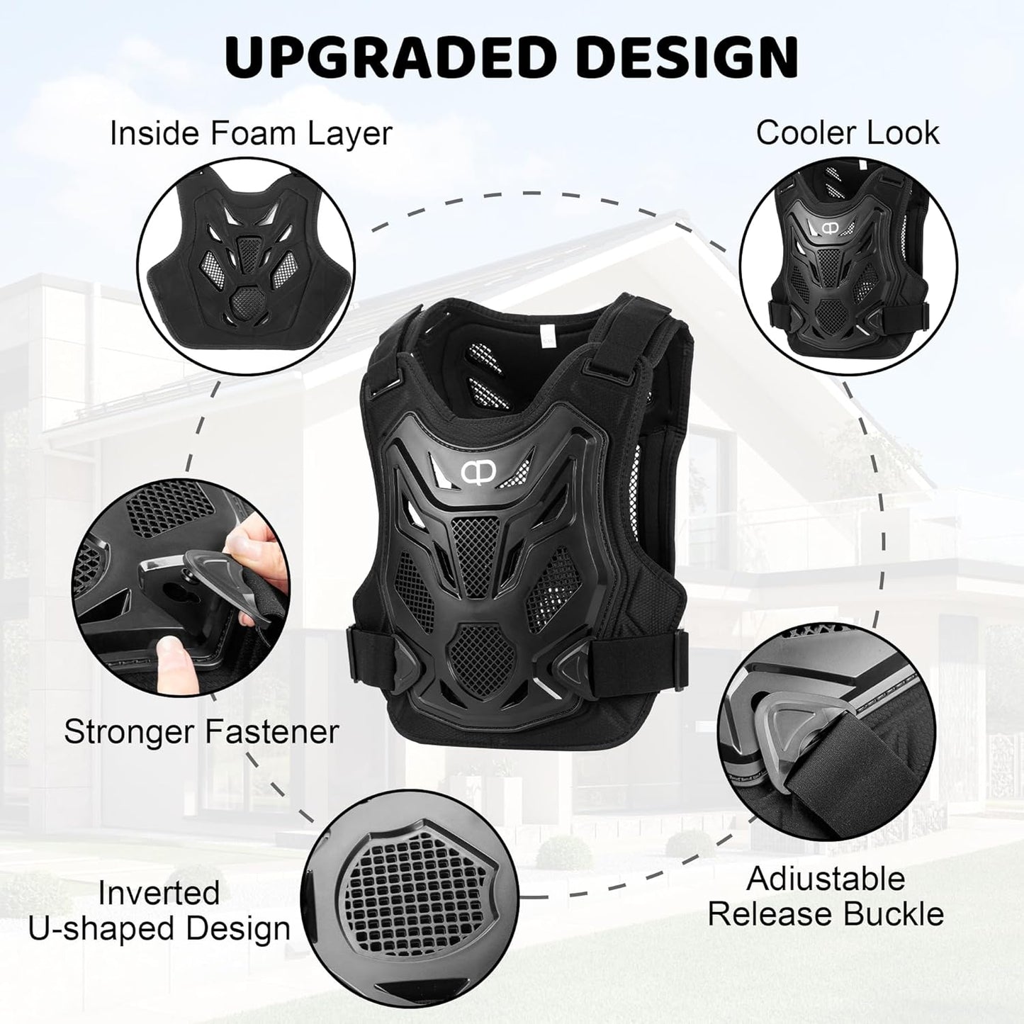 DA - Kids Dirt Bike Gear - Youth Motorcycle Riding Protective Gear Motocross Armor Suit Chest Protector for Boys Girls Mountain Biking Cycling