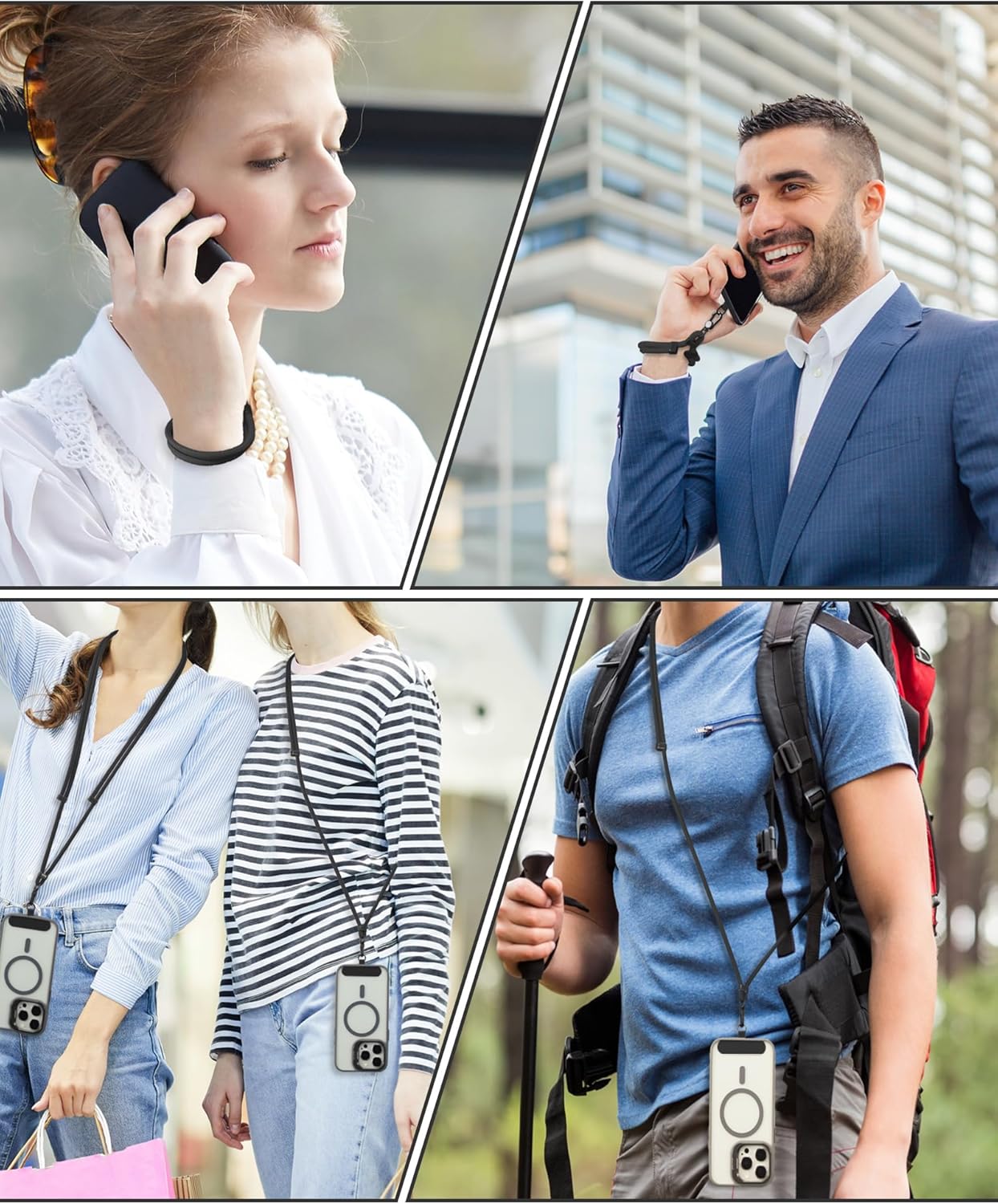 VVAAGG Cell Phone Lanyard for iPhone: Crossbody Phone Strap and Wrist Strap Most iPhone and Android Smartphones