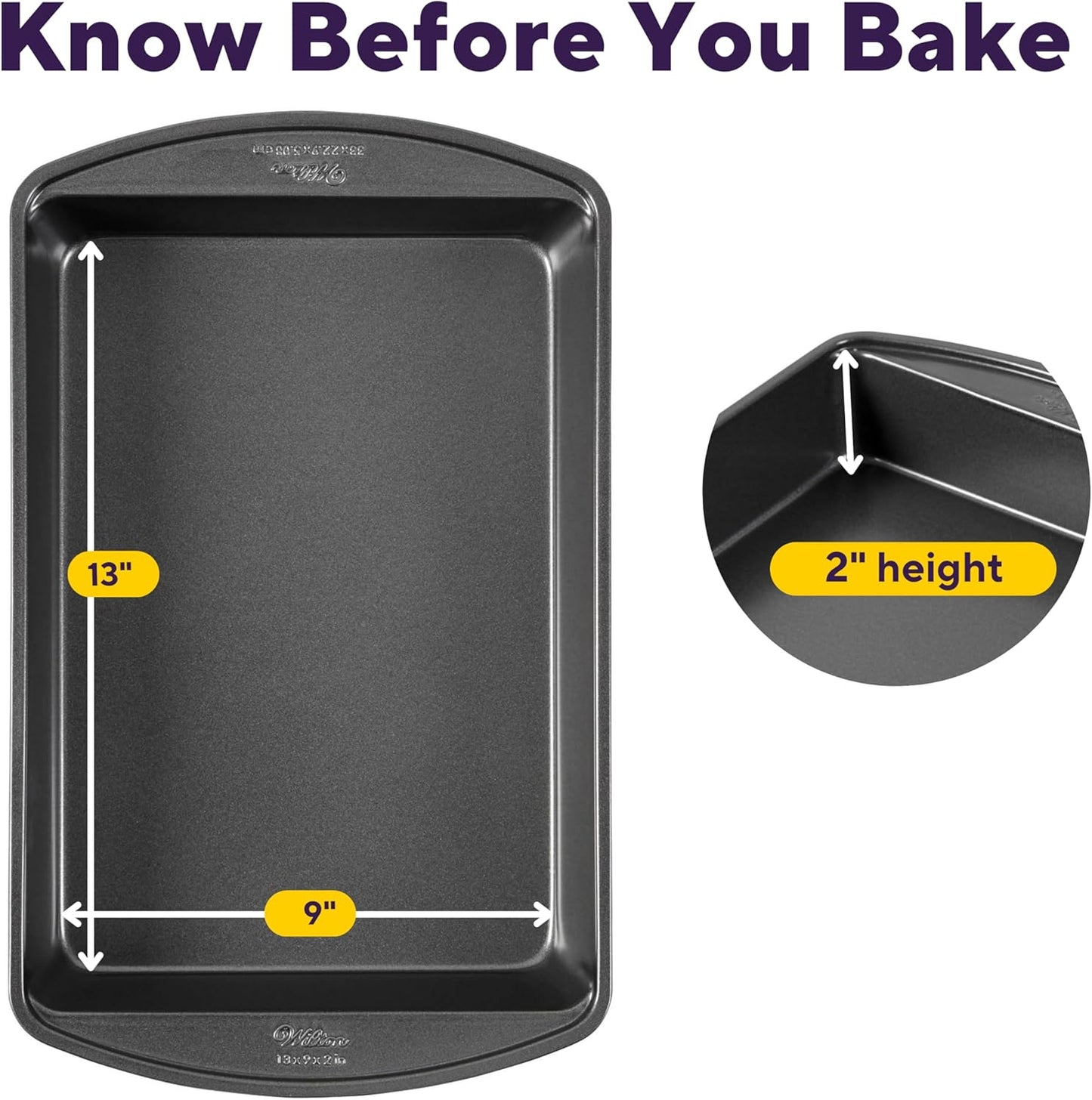Wilton Platinum Non-Stick 13 x 9 Inch Oblong Baking or Roasting Pan, Cold-Rolled Steel Bakeware, Made without PFAS, Packaging May Vary