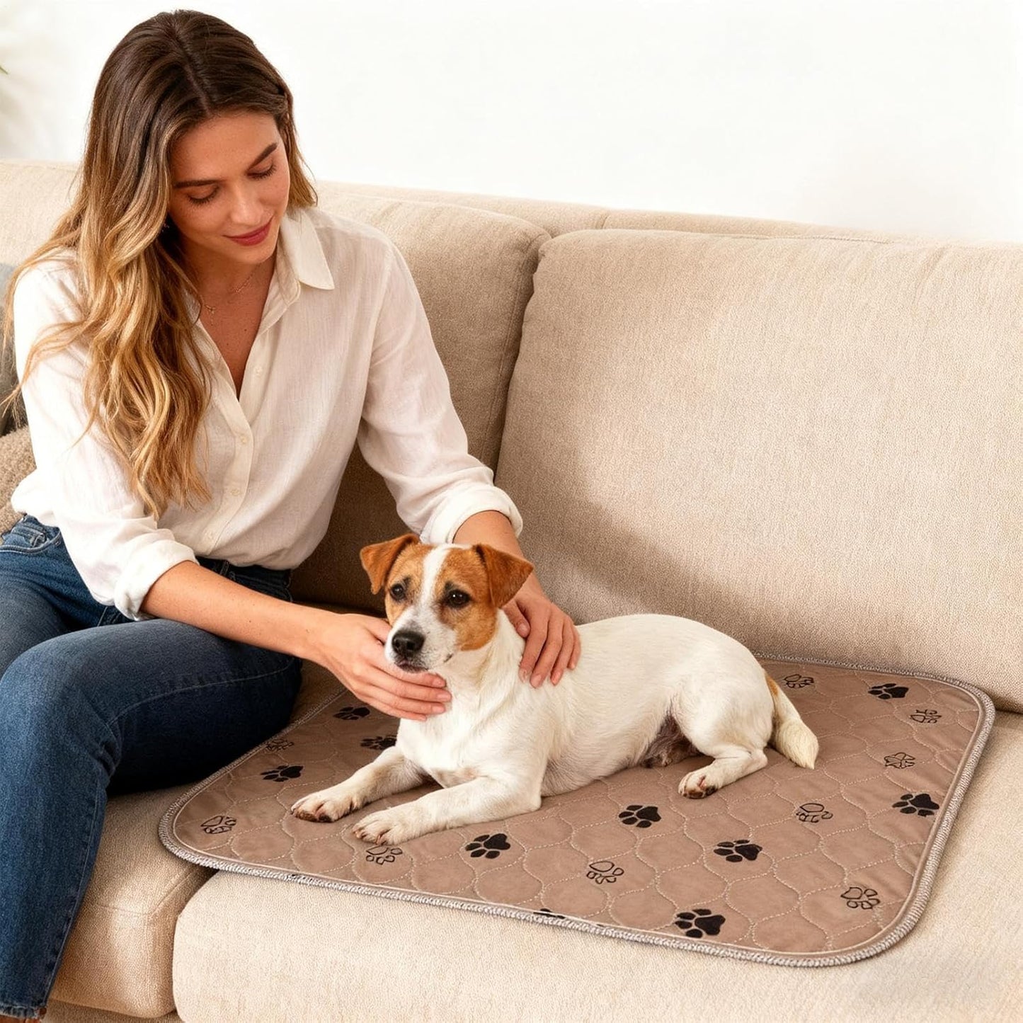 Reusable Pet Mat, Absorbent Puppy Pad, Leak-Proof Dog Training Pad with Anti-Slip Feature, Potty Mat with Soft , Pet Pee Pads with Multi-Layer Design, Puppy Pads for Bed and