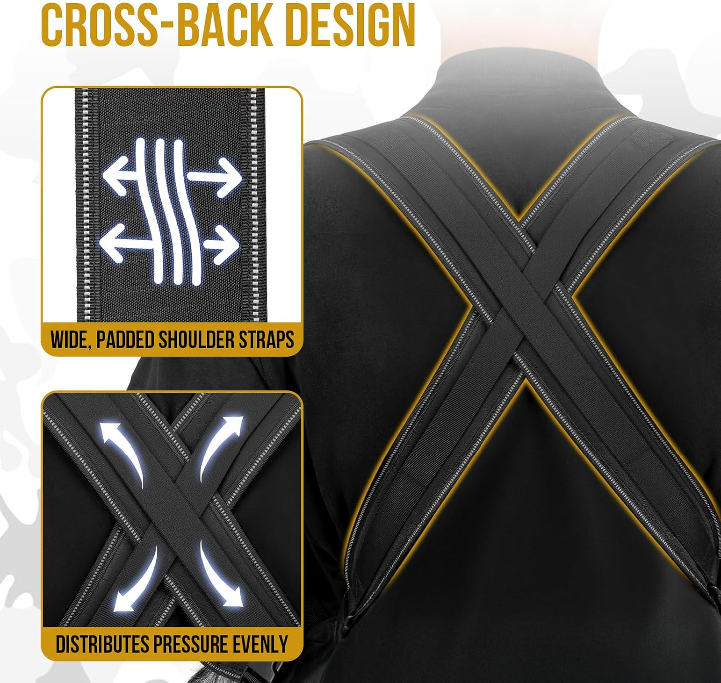 OneTigris Dog Backpack Carrie, Lift Harness with Handle for Large Dogs, Reinforced Padded Dog Sling for Joint Injuries, Arthritis, Ideal for Stairs, Elderly Dogs Fits 60-90 lbs