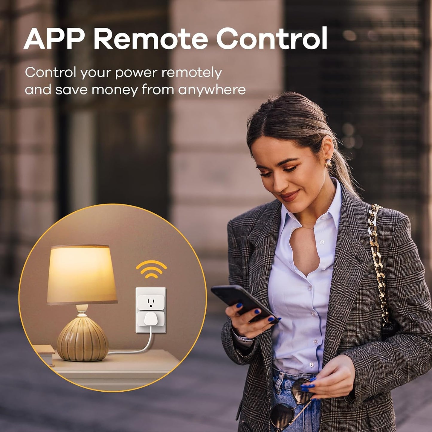 Linkind Matter Smart Plug, Work with Apple Home, Siri, Alexa, Google, SmartThings, Smart Home Smart Outlet Timer 15A/1800W, APP Remote Control & Schedule, ETL & FCC Certified, 2.4G Wi-Fi Only, 4 Pack