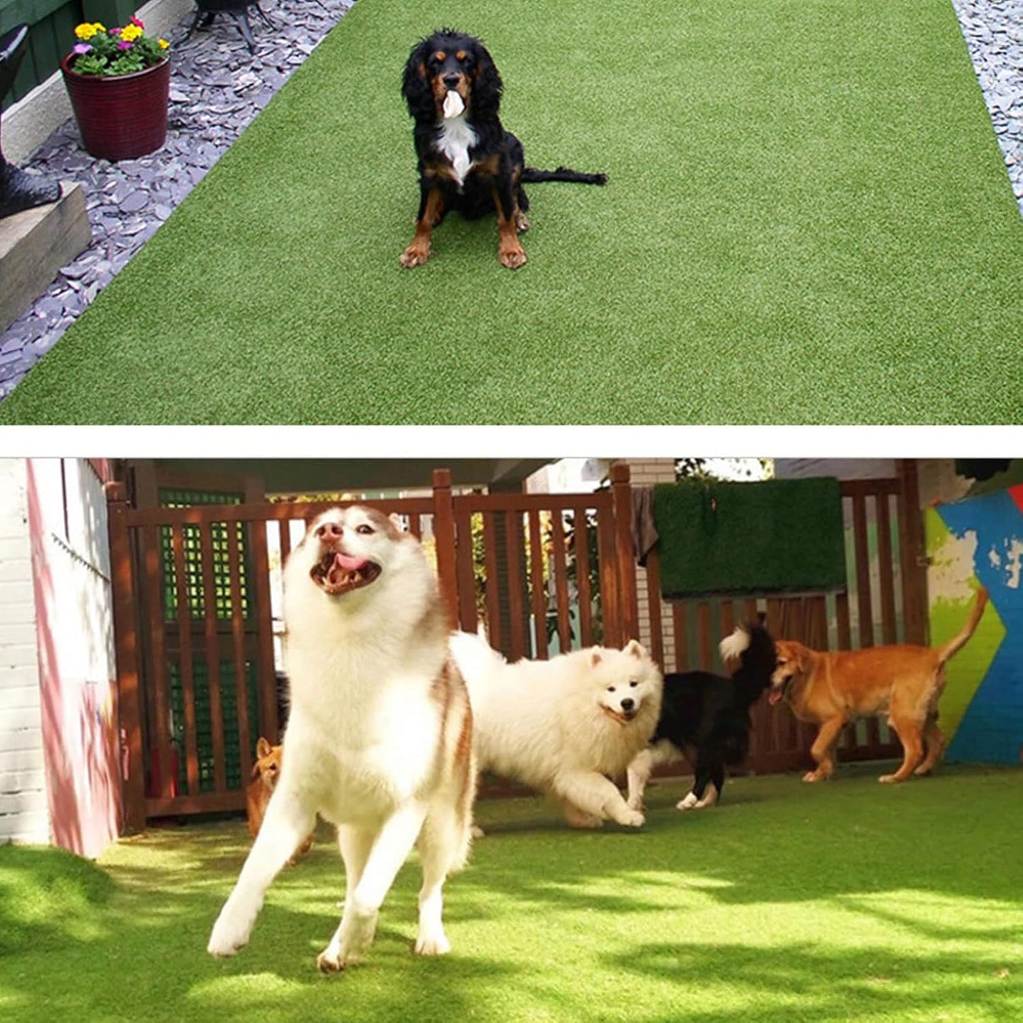 hejhncii Pet Dog Urine Pad Faux Grass Dog Pee Pad Waterproof Dog Diaper Pad Artificial Grass Rug Mats for Dog Potty Training Pad