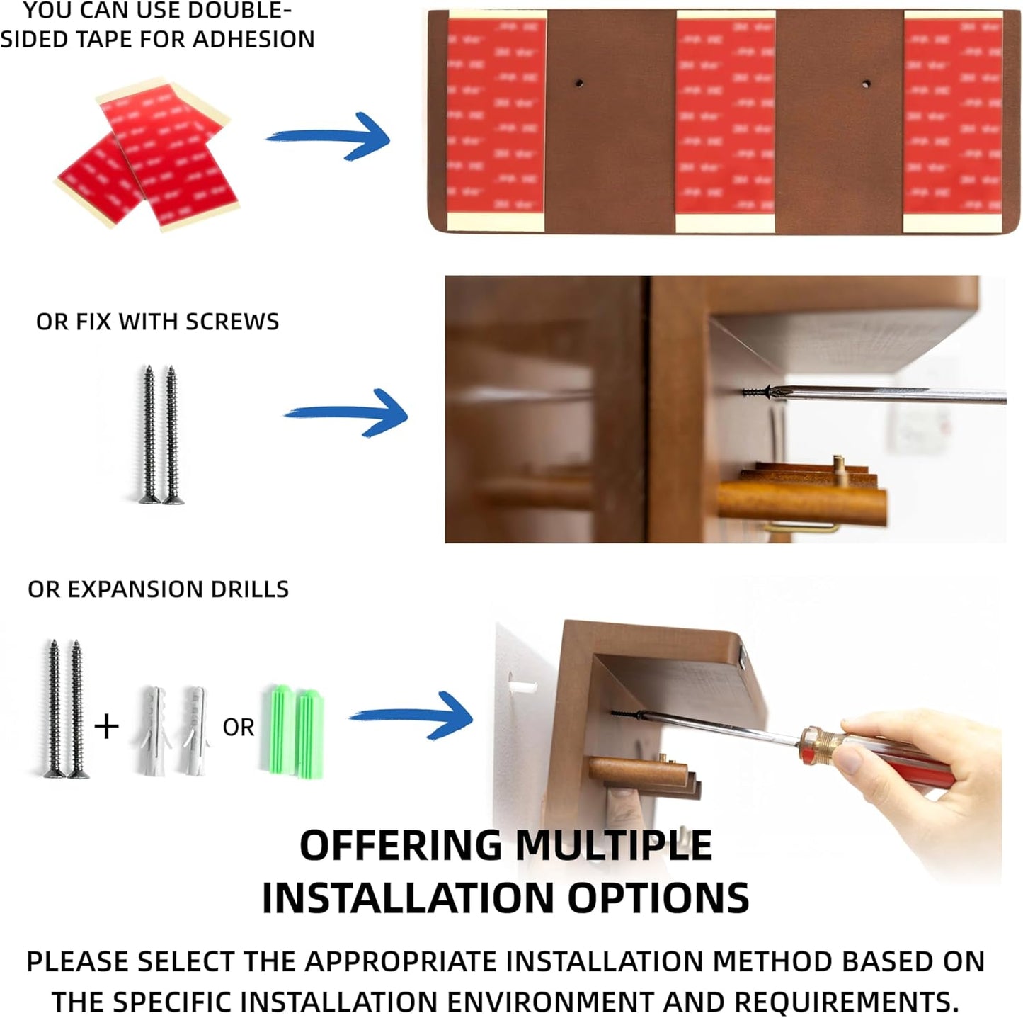 NEOUZA Espresso Accessories Holder Station Wall Mounted Organizer for 51/53/58mm Coffee Tamper Distributor Portafilter Storage Shelf for Bar Home Office