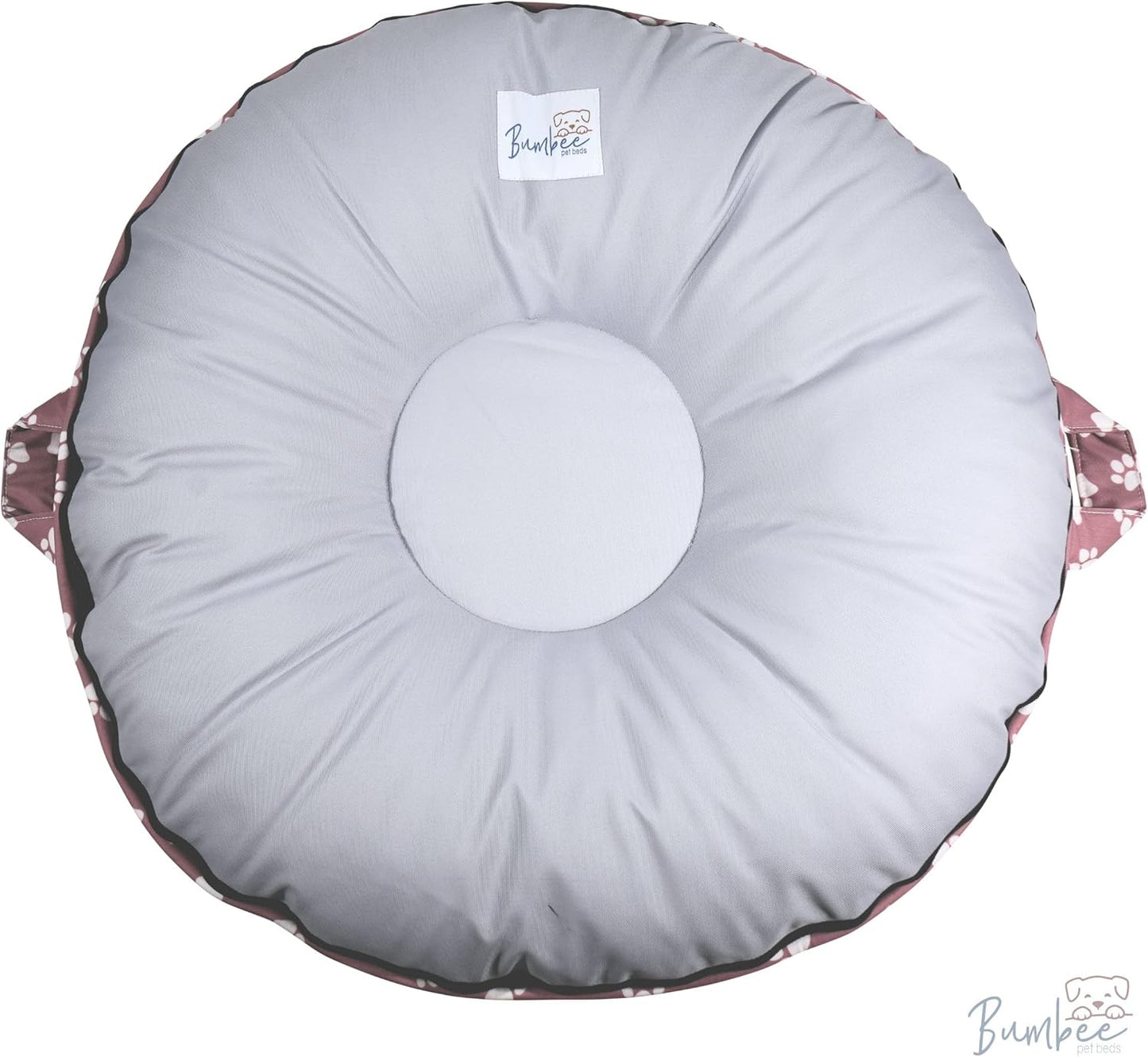 Pamper Your Pup or Kitty Cozy Round with Removable Cover Machine Washable Dog and Cat Bed Durable & Comfortable (Medium, Paw Prints)
