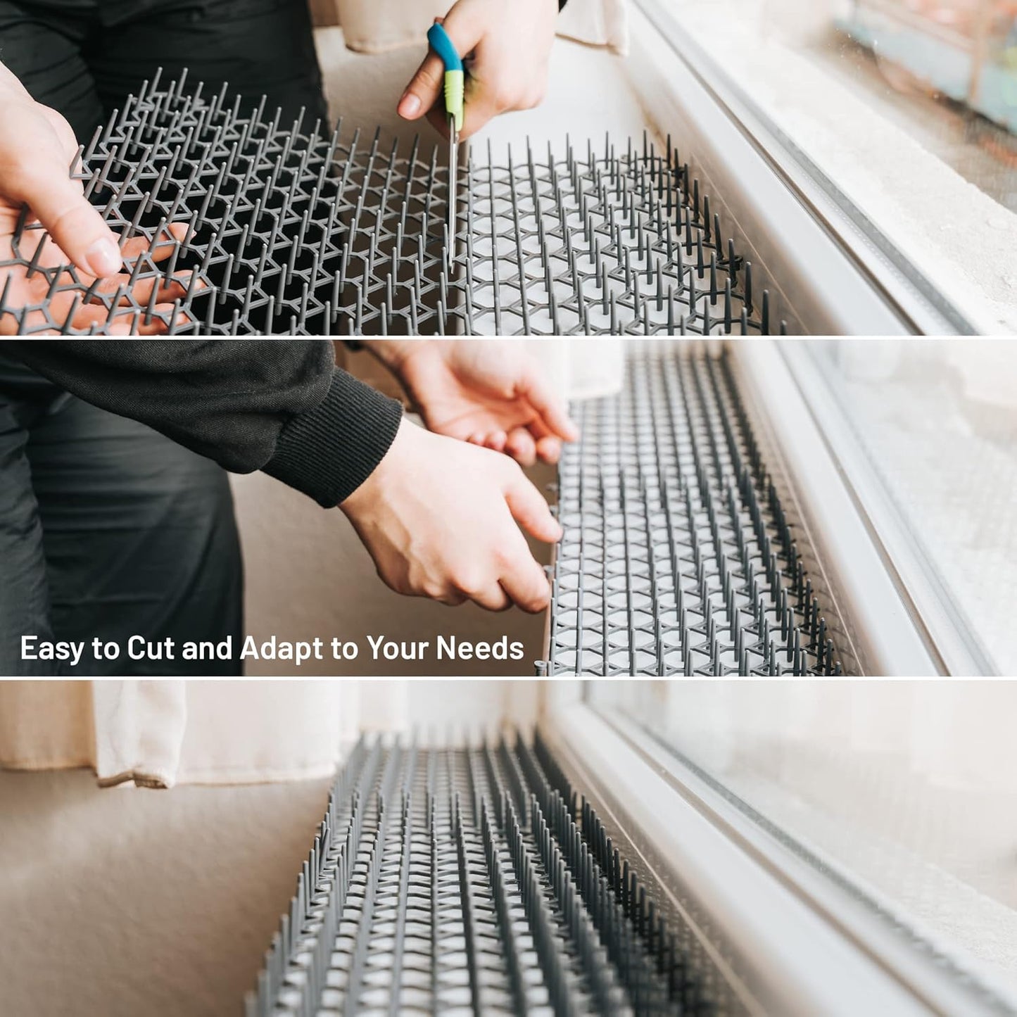 Petfolio 24 Pack Scat Mat for Cats - 16.5 x 13.4 Inch Cat Spike Mat with 1 Inch Spikes is A Perfect Pet Training Mats for Cat Repellent Indoor & Outdoor. Keep Cats Away All Year Round
