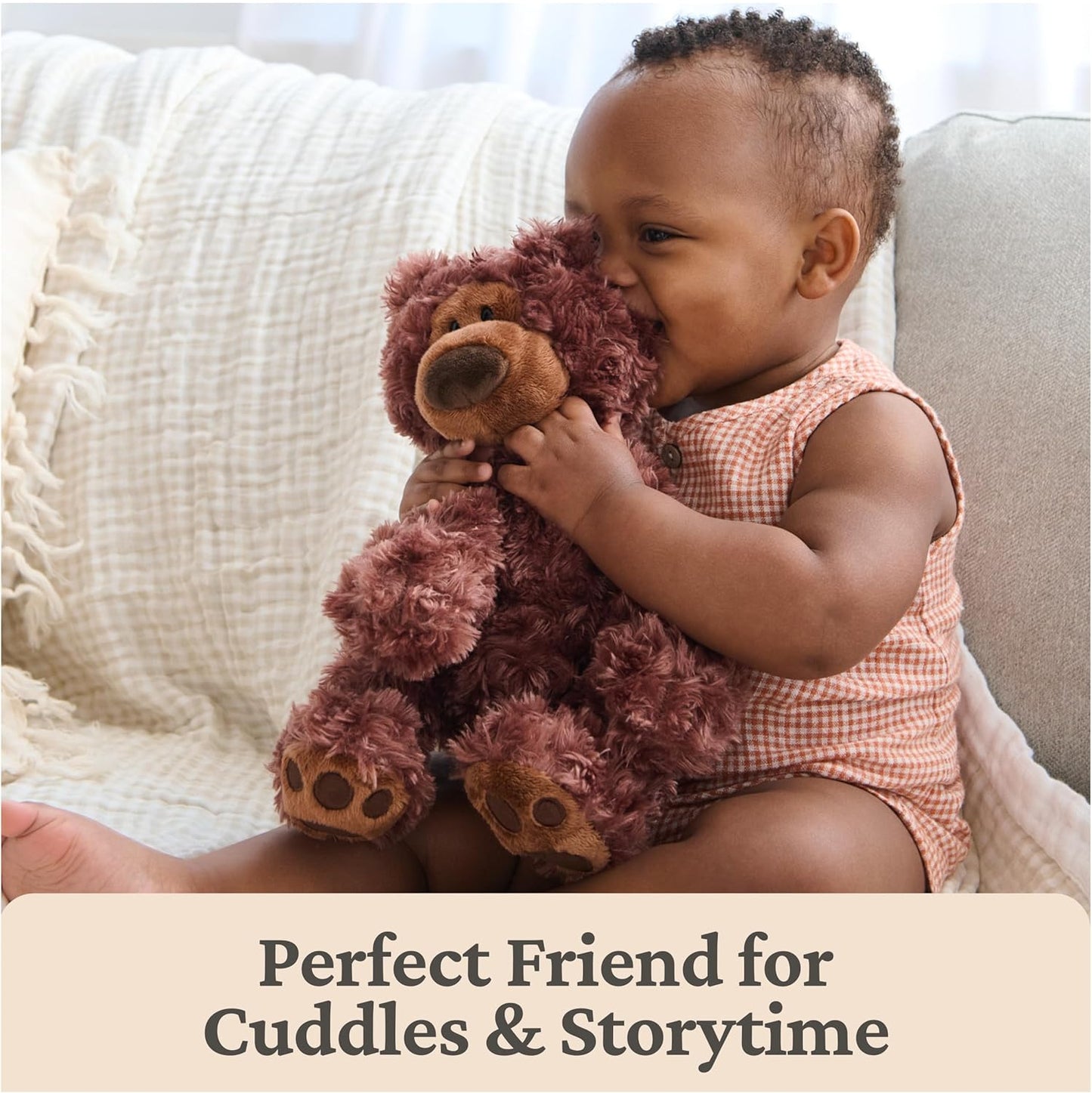 GUND Forever Friends: Philbin Classic Teddy Bear, As Seen on The View, Premium Stuffed Animal for Ages 0 and Up, Chocolate Brown, 12”