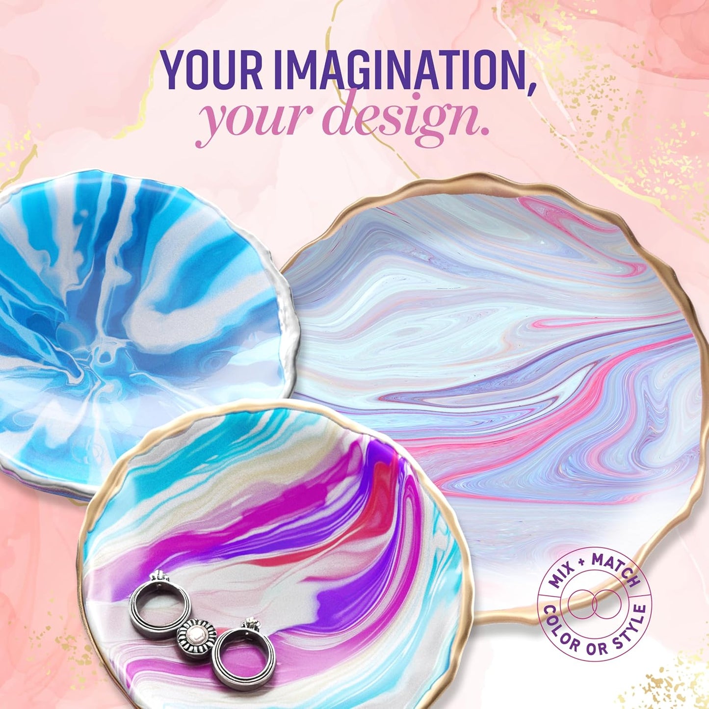 Dan&Darci Craft 'n Clay - Jewelry Dish Making Kit for Kids Ages 8-14 Year Old - Best DIY Arts & Crafts Kits - Easter Gifts - Creative Toys for Preteen & Teenagers - Girl Birthday Gift Ideas