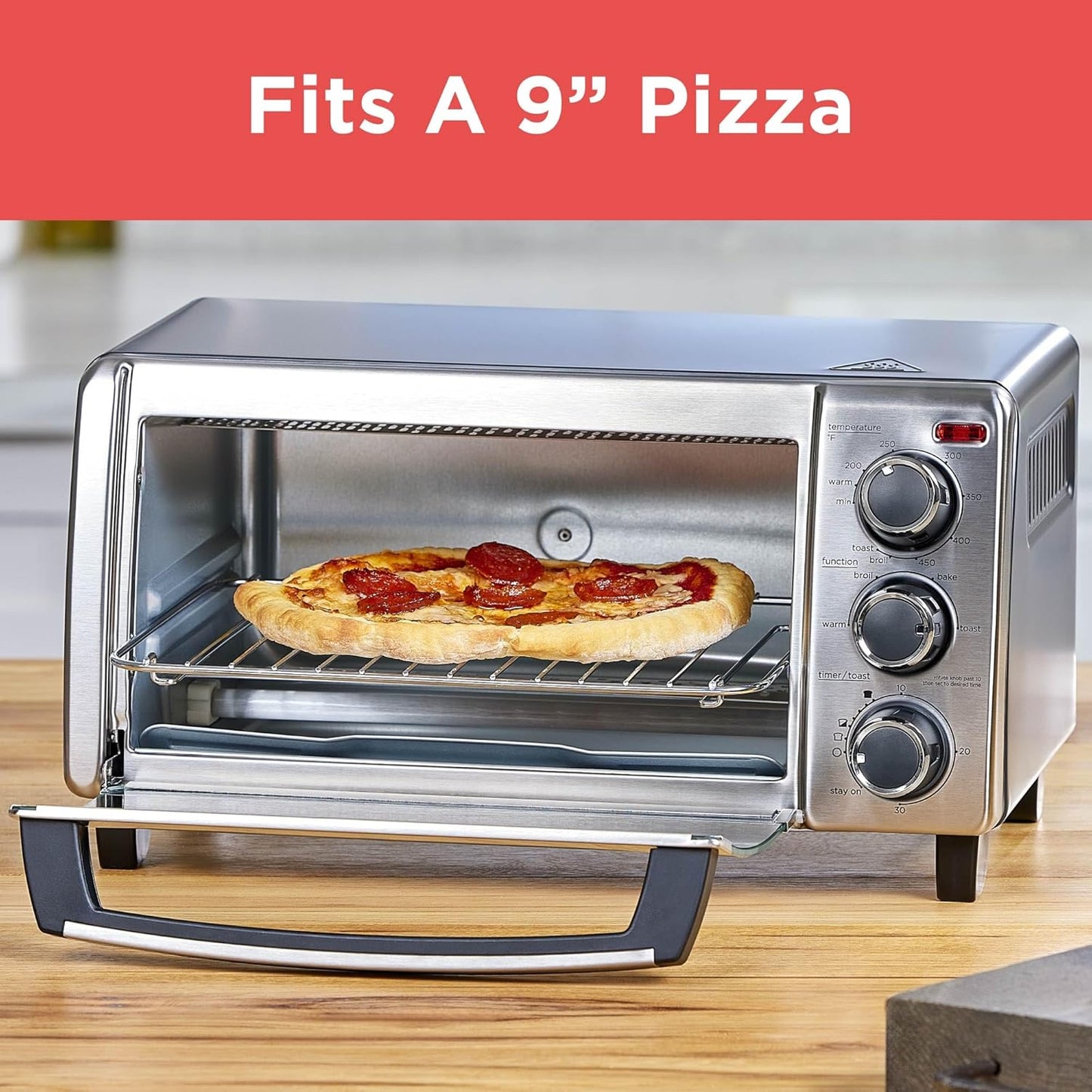 BLACK+DECKER TO1313SBD Toaster Oven, 15.47 Inch, Silver
