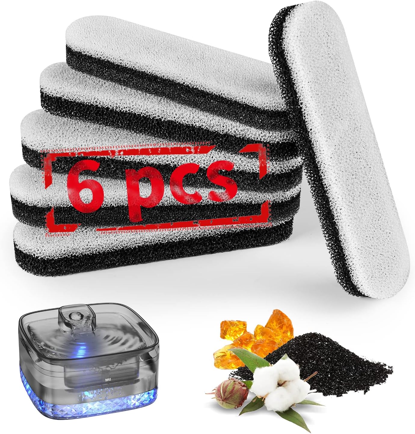 Dog Water Fountain 256oz/2Gallon/8L, Large Automatic Pet Water Dispenser, Cat Water Fountain Dog Water Bowl Dispenser with Cleaning Tool & Replacement Filters, for S-L Dogs and Multi-Pet (Filters)