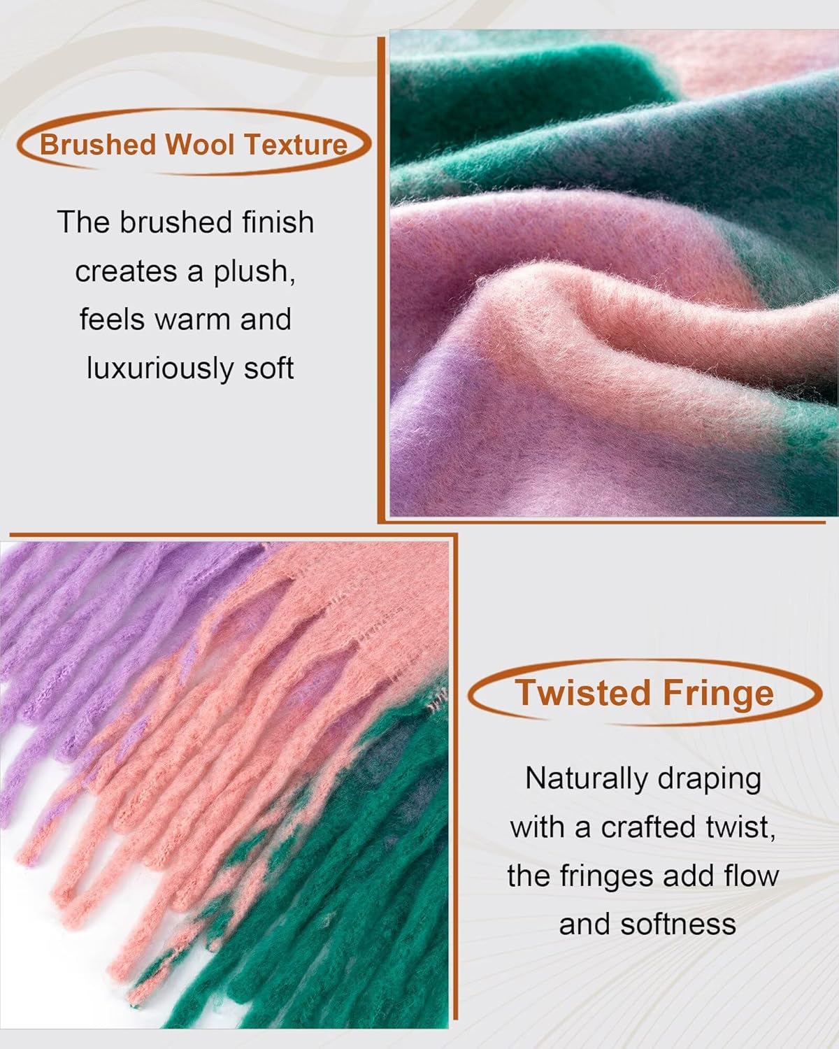 Colorful Winter Scarf for Women - Warm Chunky Blanket Scarves,Trendy Christmas Gifts & Stocking Stuffers for Women