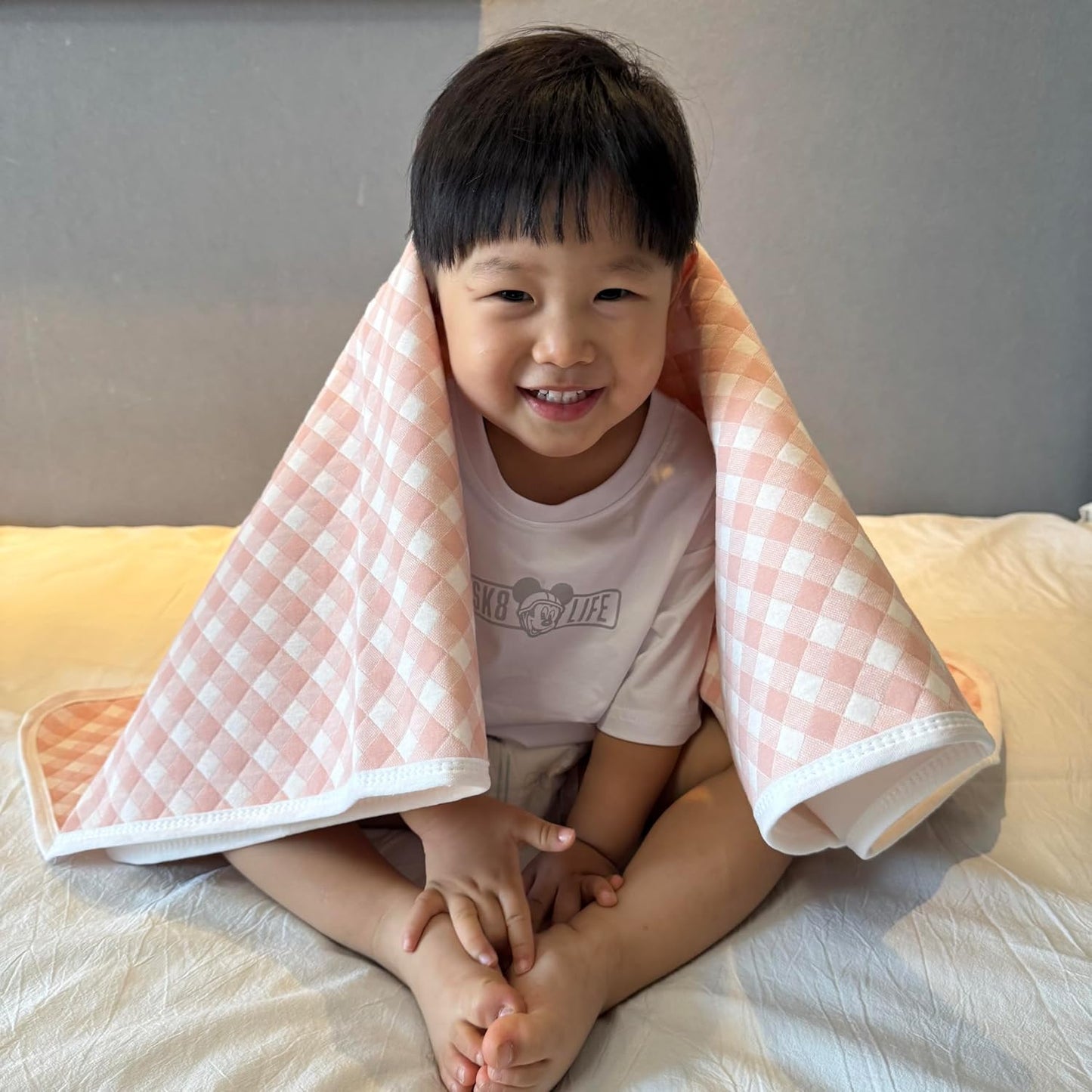 2 Pack Ultra-Soft 4-Layer Washable Underpads, 34”x36” Premium Cotton Grid Incontinence & Bedwetting Pads with Leak-Proof TPU – Breathable, Odor-Free for Adult, Senior, Kid, Menstrual, Pet Care