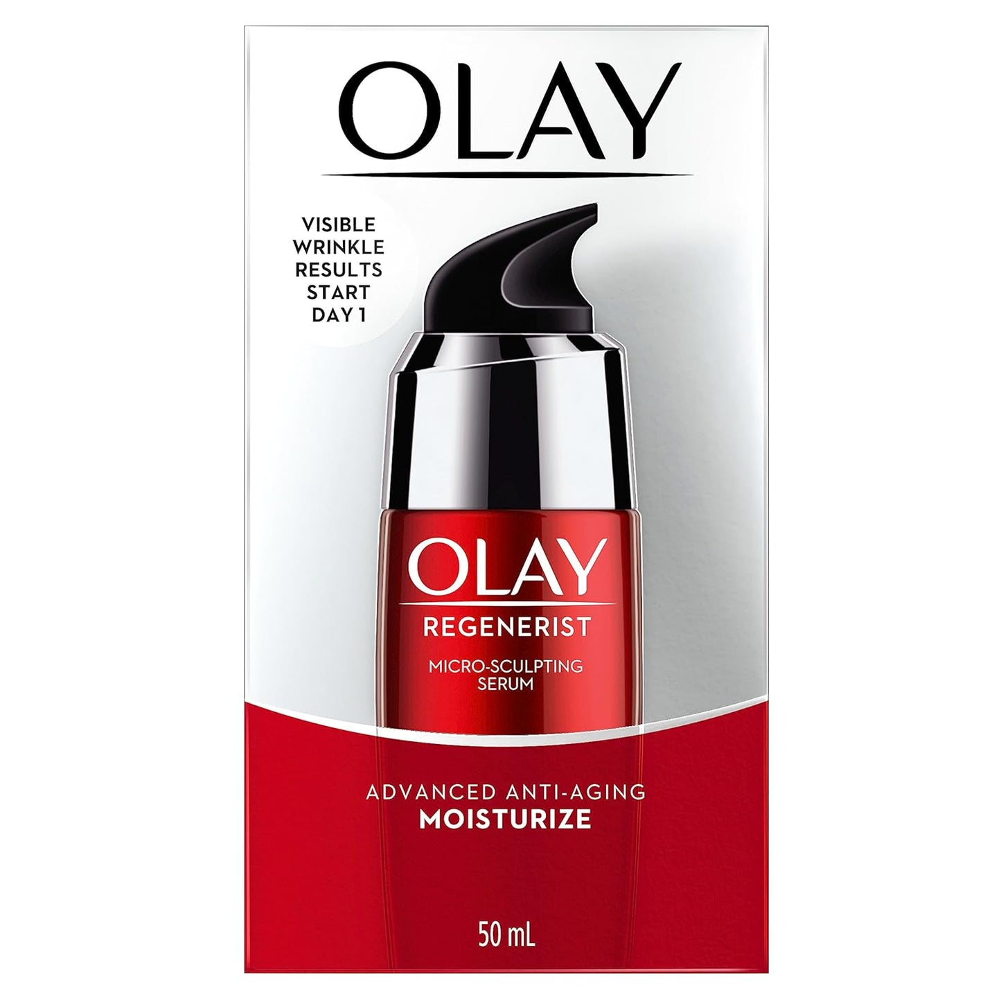 Olay Regenerist Micro-Sculpting Serum, Face Serum for Women, Fragrance-Free, Anti-Aging, Anti-Wrinkle, Firming Skin Care - Triple Collagen Cream, Peptide, Niacinamide, 1.7 Oz
