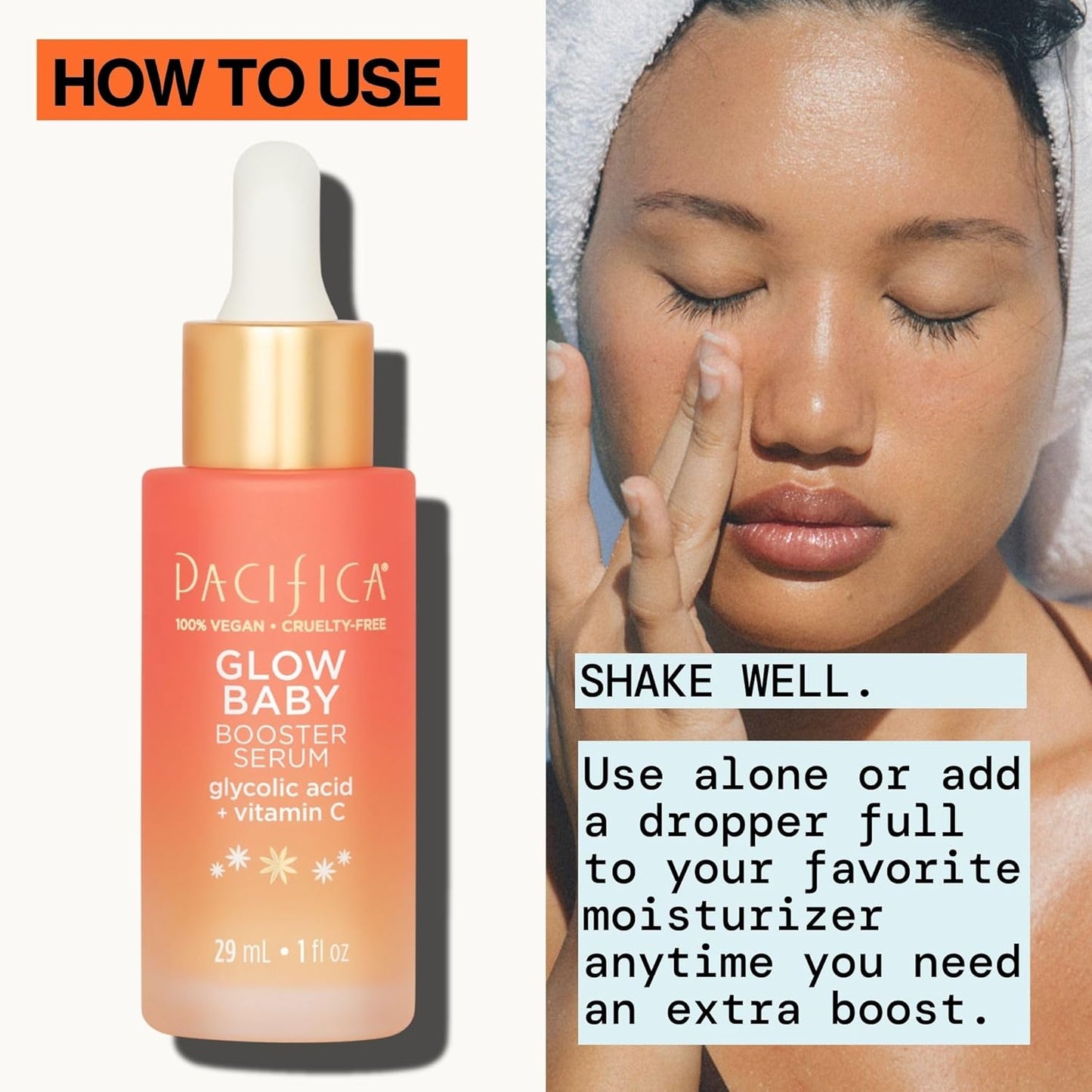 Pacifica, Serum Booster Glow Baby, 1 Fl Oz