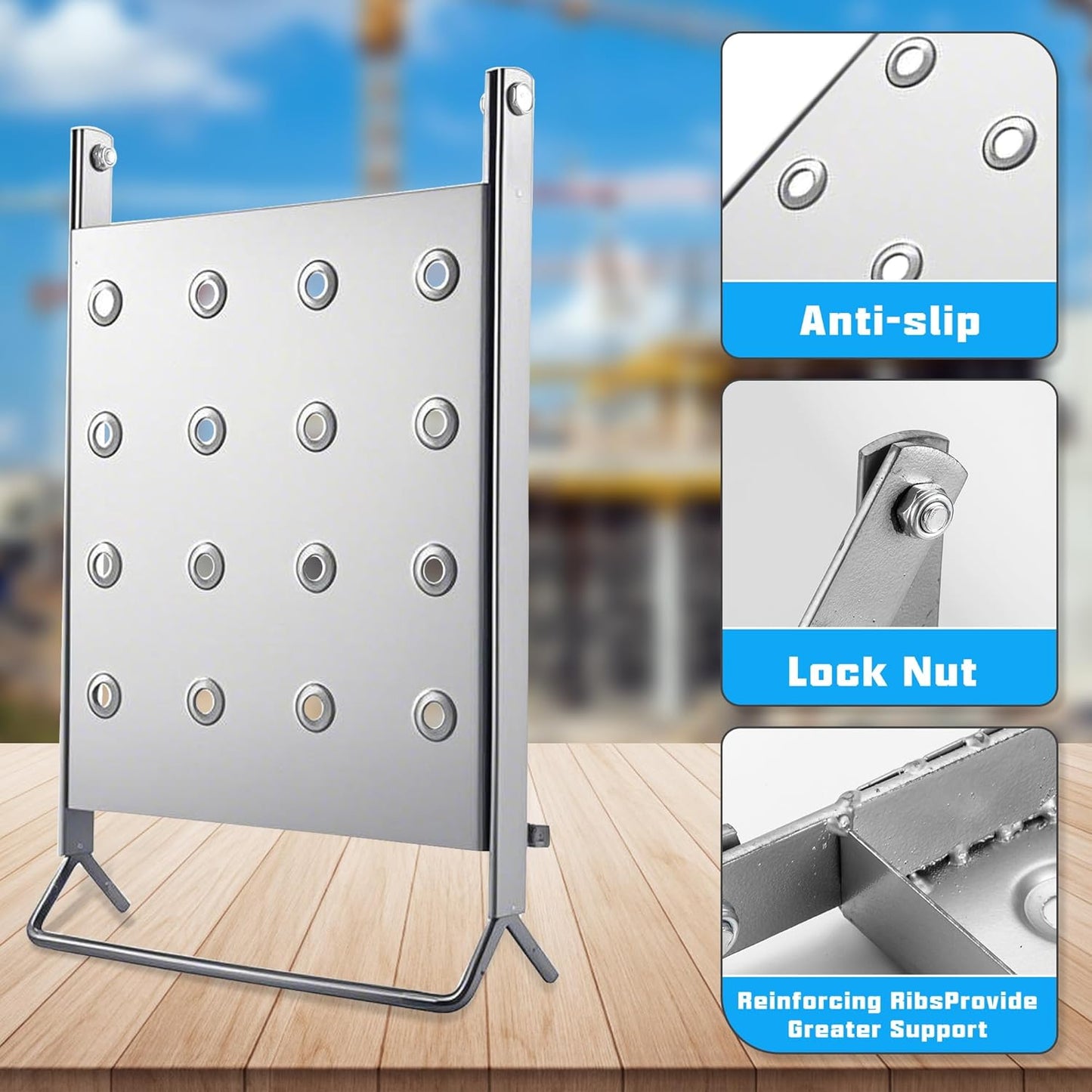 Ladder Platform Anti-Slip Ladder Work Platform Accessories for Stabilizer, Work Tray Attachment for Painters and Tools, Made of Premium Alloy Steel Holds 400 lbs