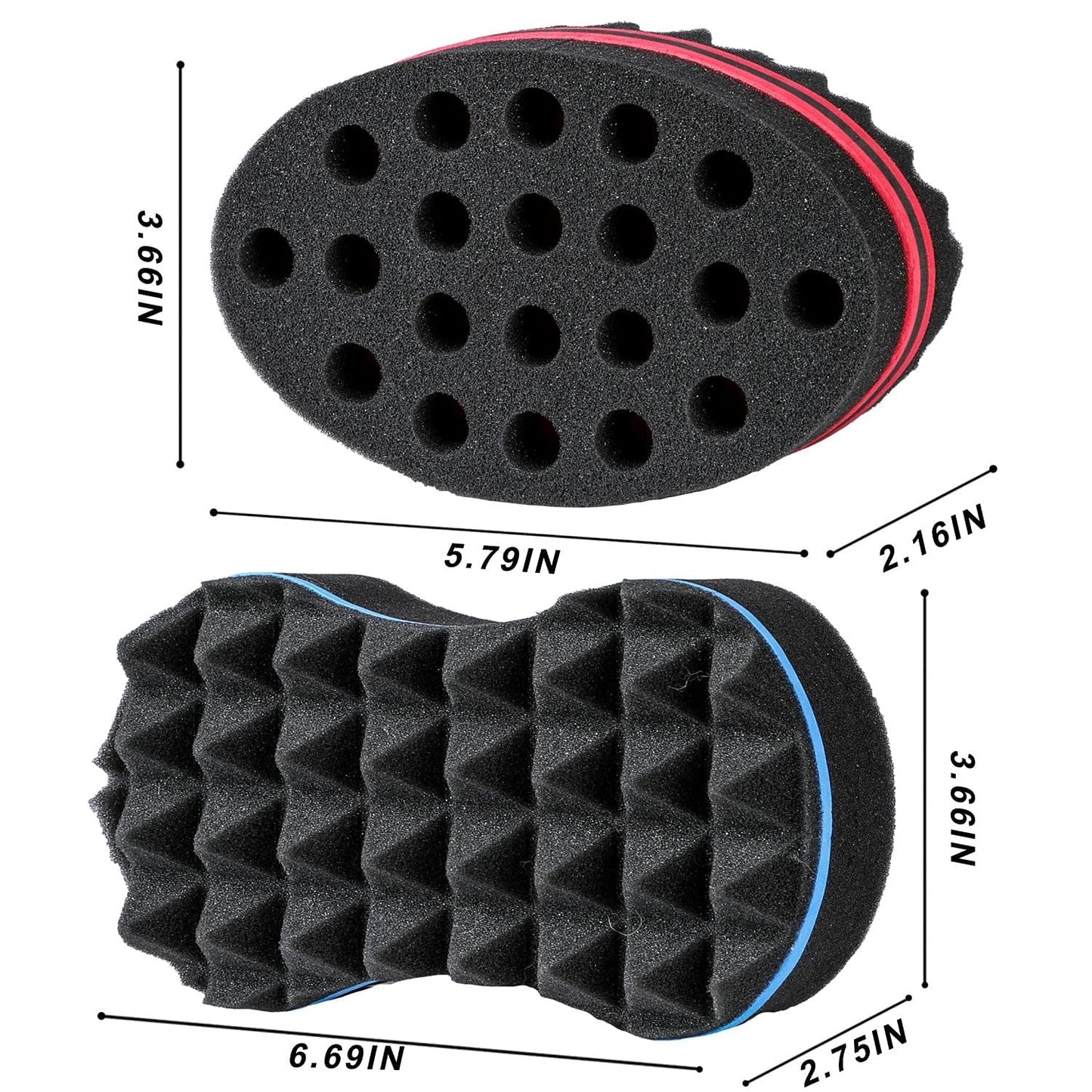 3Pcs Hair Styling Set for All - Curl Brush, Twist Sponge for Textured Hair with Metal Pick