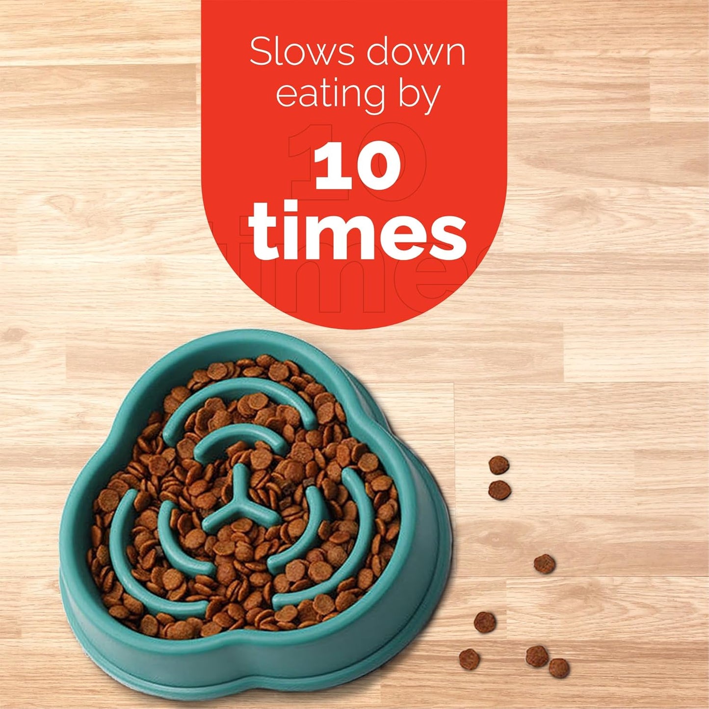 Dog Slow Feeder Bowl - Dog Dishes to Slow Down Eating - Puzzle Dog Food Bowl - Pet Bowl for Fast Eaters - Slows Down Pets Eating - Dog Bowl for Dry, Wet, & Raw Food - Dog Puzzles for All Breed Dogs