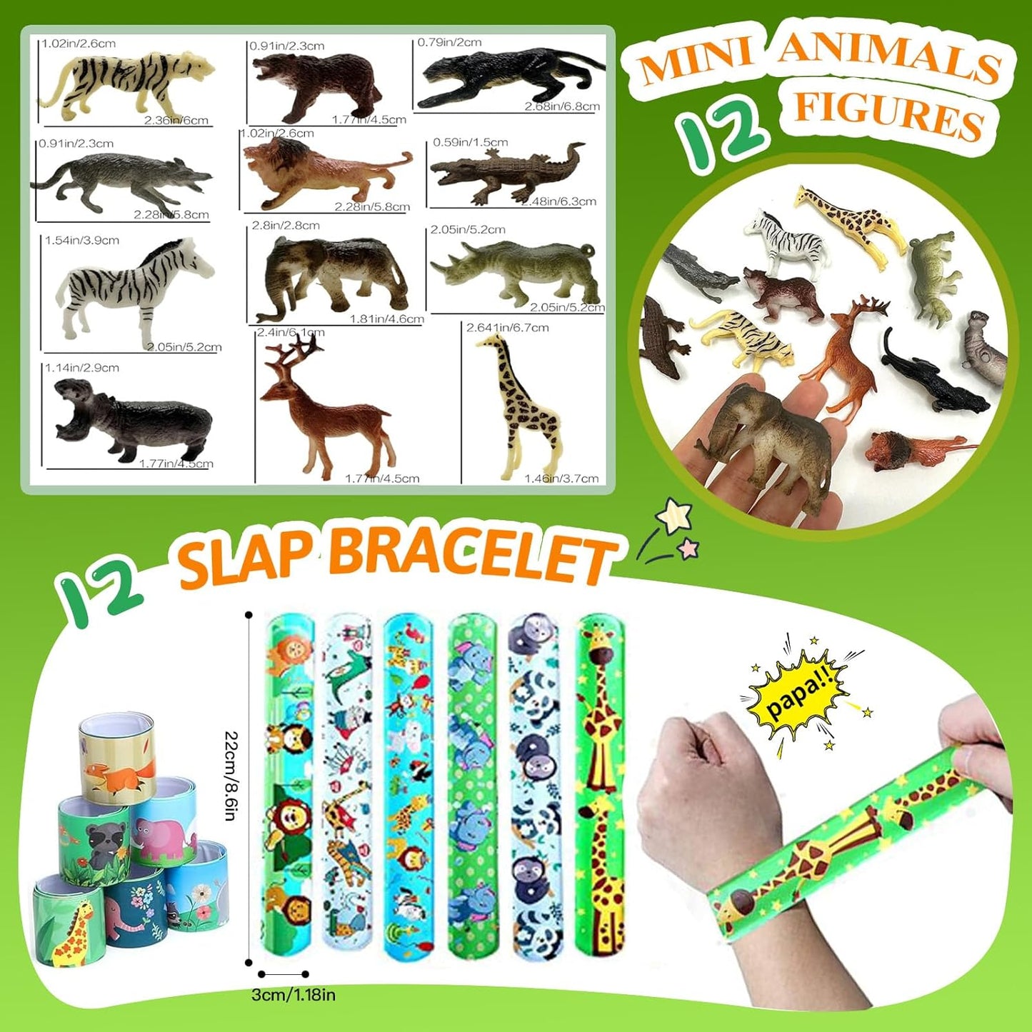 158 pcs Safari Party Favors for 12 kids ，Jungle Safari Birthday Party Supplies, Wild Animal Goodie Bags ,Safari Birthday Decorations Gift Bag Fillers Pinata Stuffers, Wild Animals Themed Party Toys