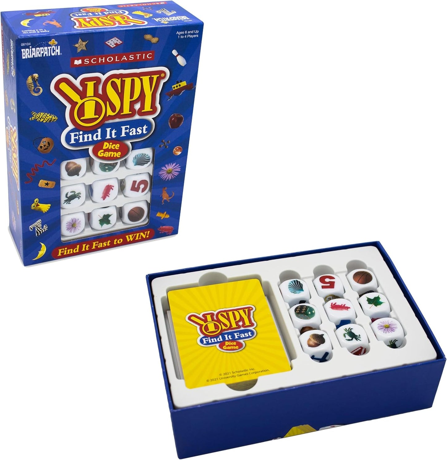 Briarpatch I SPY Find It Fast Game - an Immersive I Spy Adventure for Ages 6+ | Fast-Paced Dice Action, Brain Teasers, Hand-Eye Coordination, and Literacy Skill Building