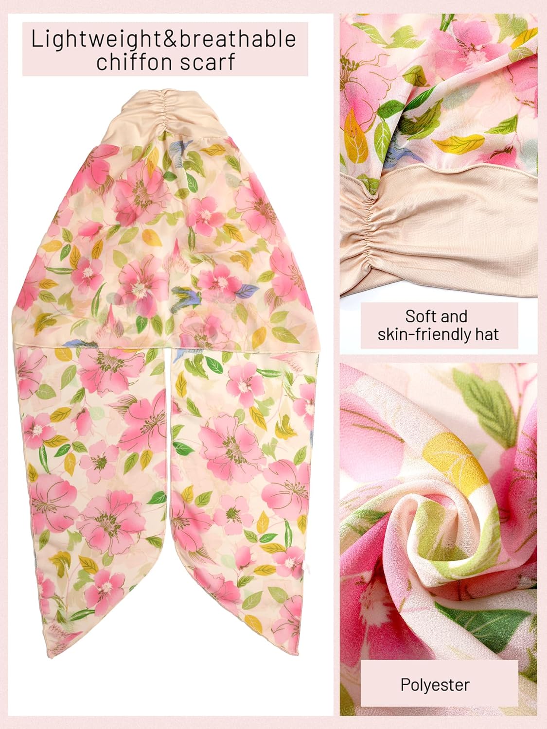 4 Pcs Chemo Headwear for Women, Cancer Chemo Head Wraps Turbans Cancer Head Scarf Caps for Women Patients Gifts