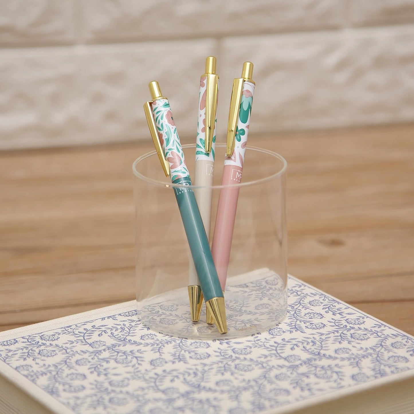 Mr. Pen- Luxury Floral Pen Set, 3 pcs, Black Ink Ballpoint Pens, Floral Pen, Fancy Pens for Women, Cute Pens for Journaling, Mother's Day