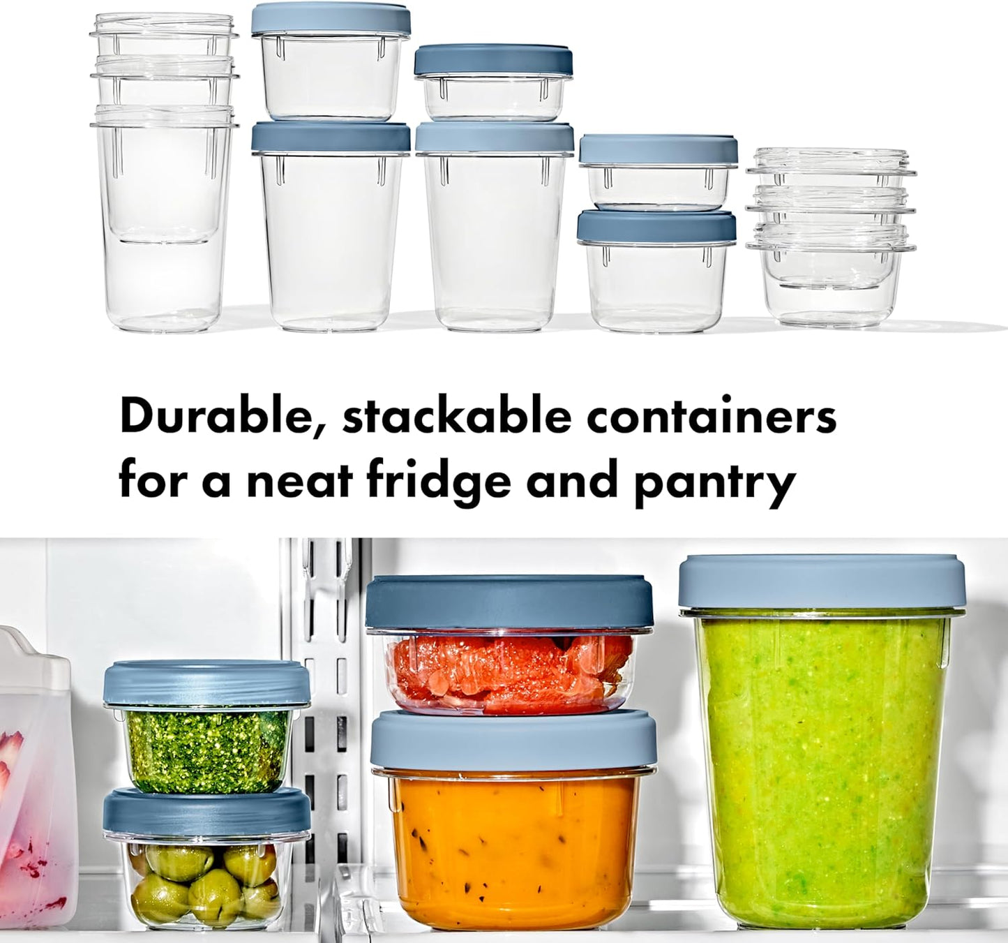 OXO Good Grips Twist & Stack Container – 32 oz – 2 Pack