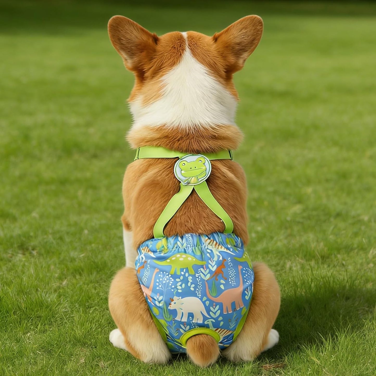 Diaper for Dogs - Washable Female Wraps with Suspender,Reusable Dog Panties | for Home Apartment Indoor Outdoor Travel Car Crate Kennel Yard Park Beach Camping