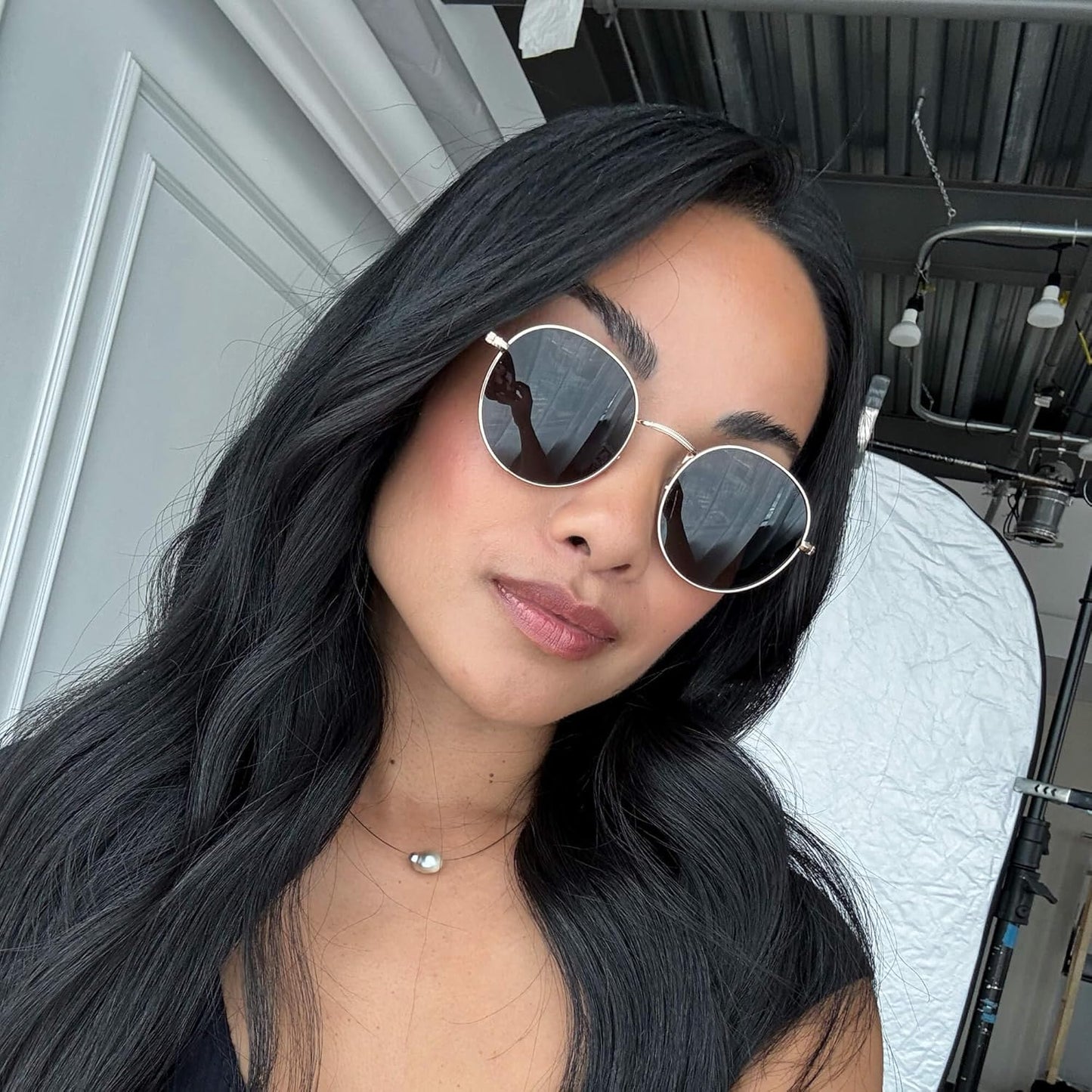WearMe Pro - Reflective Lens Round Trendy Sunglasses