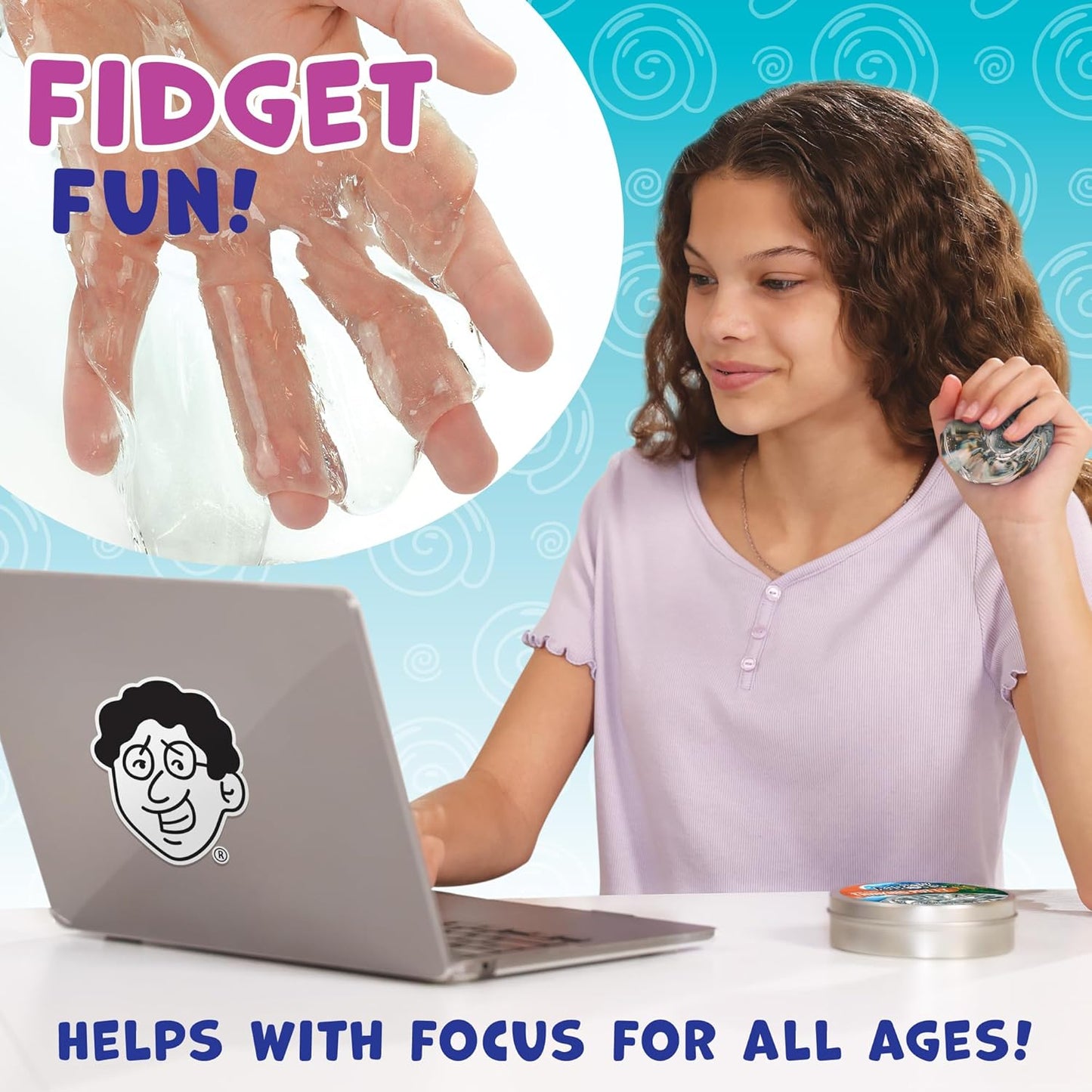 Crazy Aaron's Thinking Putty - Liquid Glass - See-Through Putty for Kids and Adults in a 4" Tin - Creative and Endless Fun, Stress Relief Therapy Toys, Never Dries Out - Made in USA