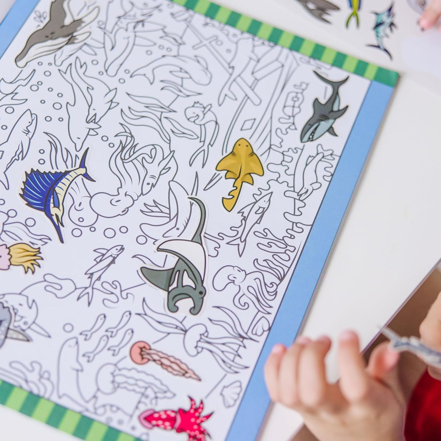 Melissa & Doug Seek & Find Sticker Pad – Animals, 400+ Stickers & 14 Scenes to Color, Search & Find Sticker Activity Pad for Coloring & Matching, Creative Learning Toys for Kids 4+ - FSC Certified