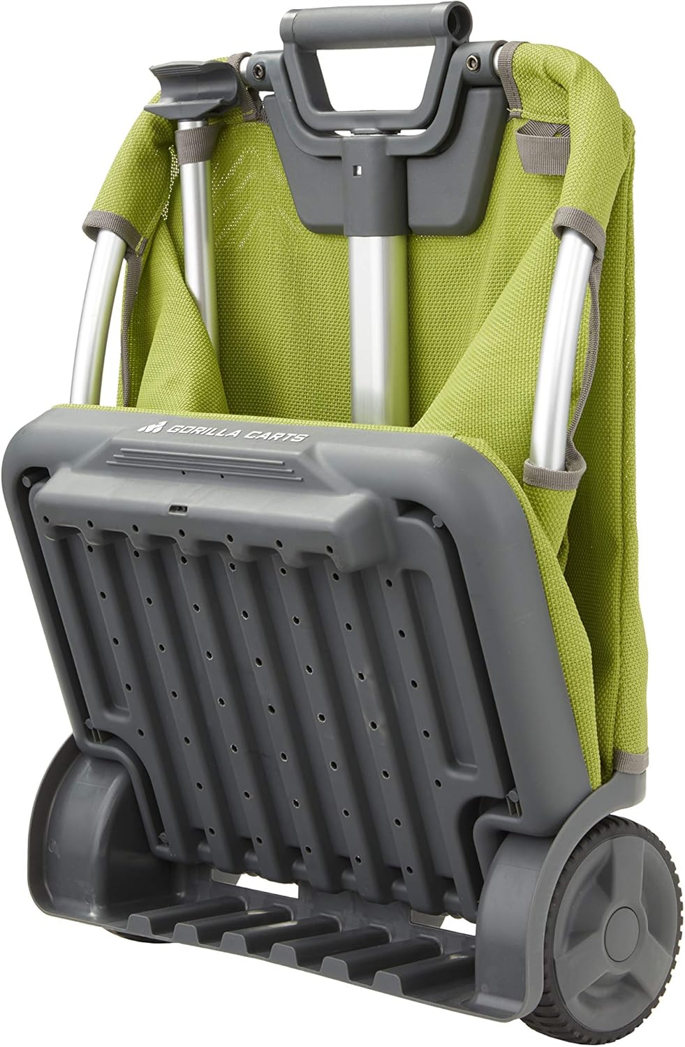 Gorilla Carts GCSS-11G-COM Collapsible Soft-Sided Folding Garden Cart, 150-Pound Capacity, Green
