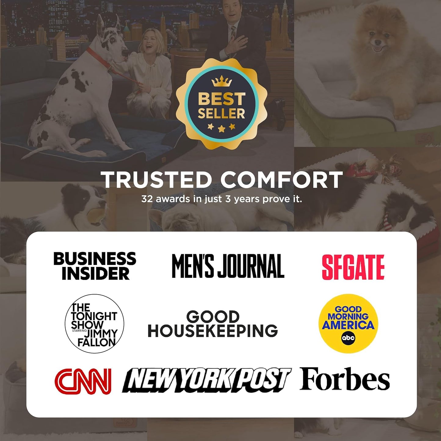 Bedsure XXL Orthopedic Dog Bed for Extra Large Dogs - Washable Giant Dog Cat Bed Waterproof, Comfort Dogs Couch Sofa with Washable Removable Cover, Pet Bed with Nonskid Bottom, Grey, 52"