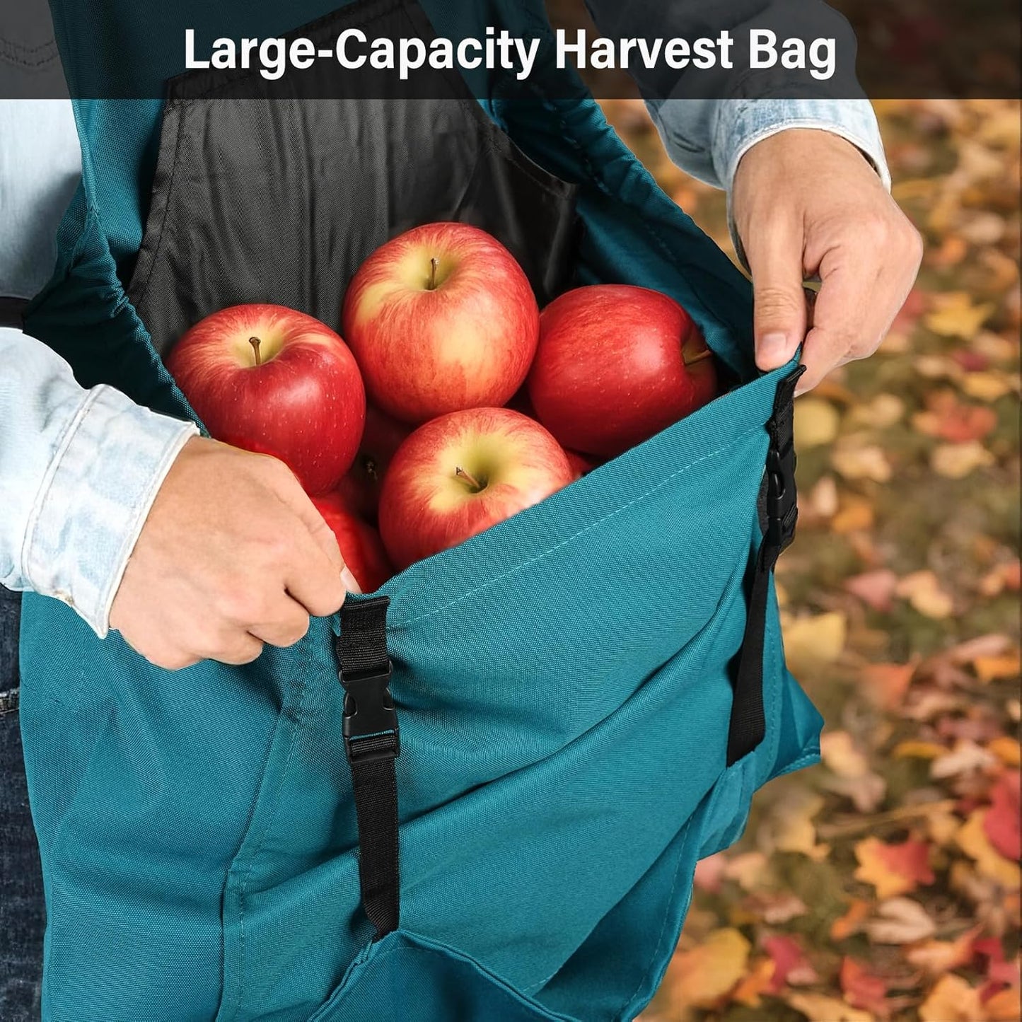 Gardening Apron, Garden Apron with Quick Release Pockets,Water Resistant Oxford with Adjustment Cross Strap,Farm Work