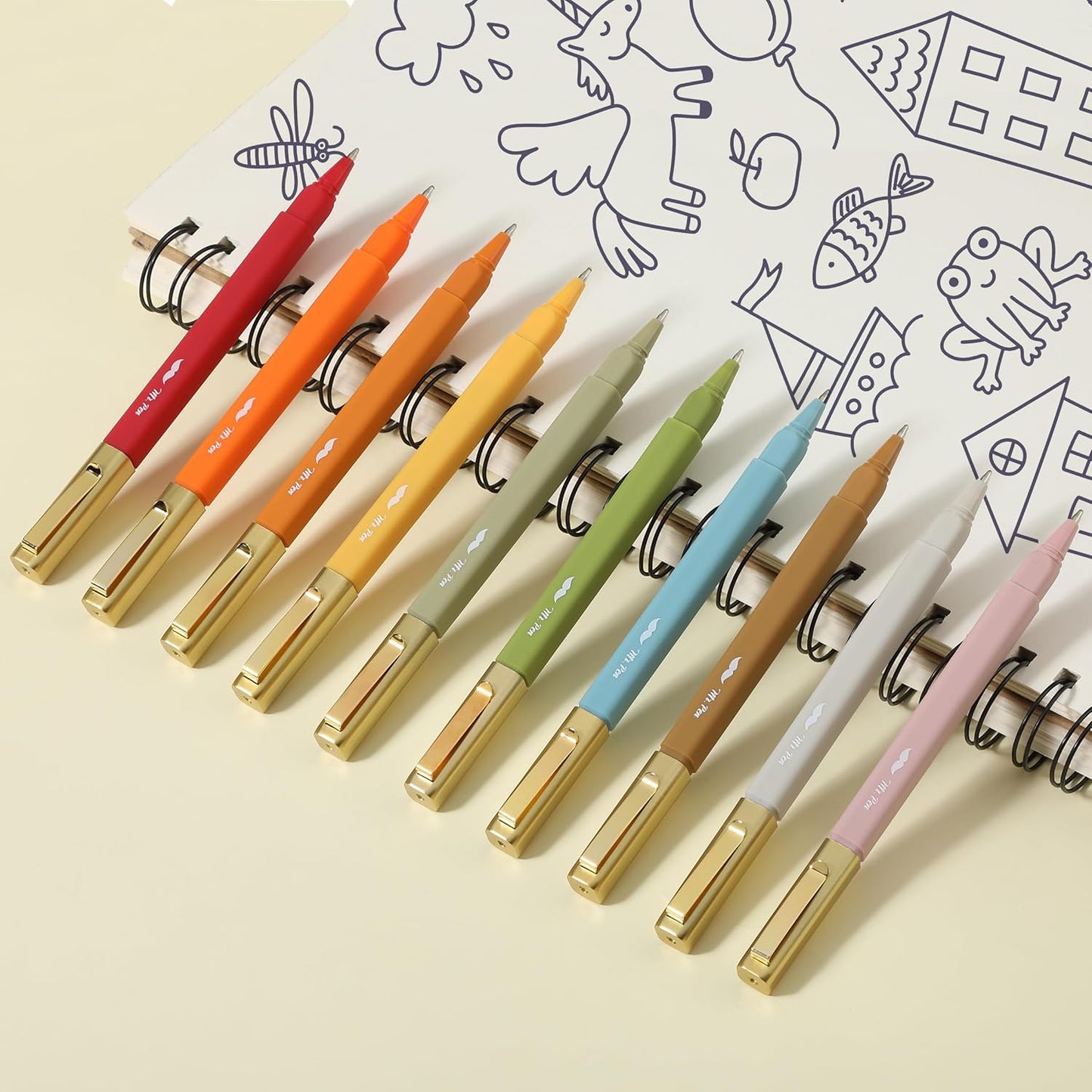 Mr. Pen- Aesthetic Pens, 10 Pack, Blue Ink, Fast Dry, No Smear Bible Pens No Bleed Through, 0.7mm Fine Point Pen