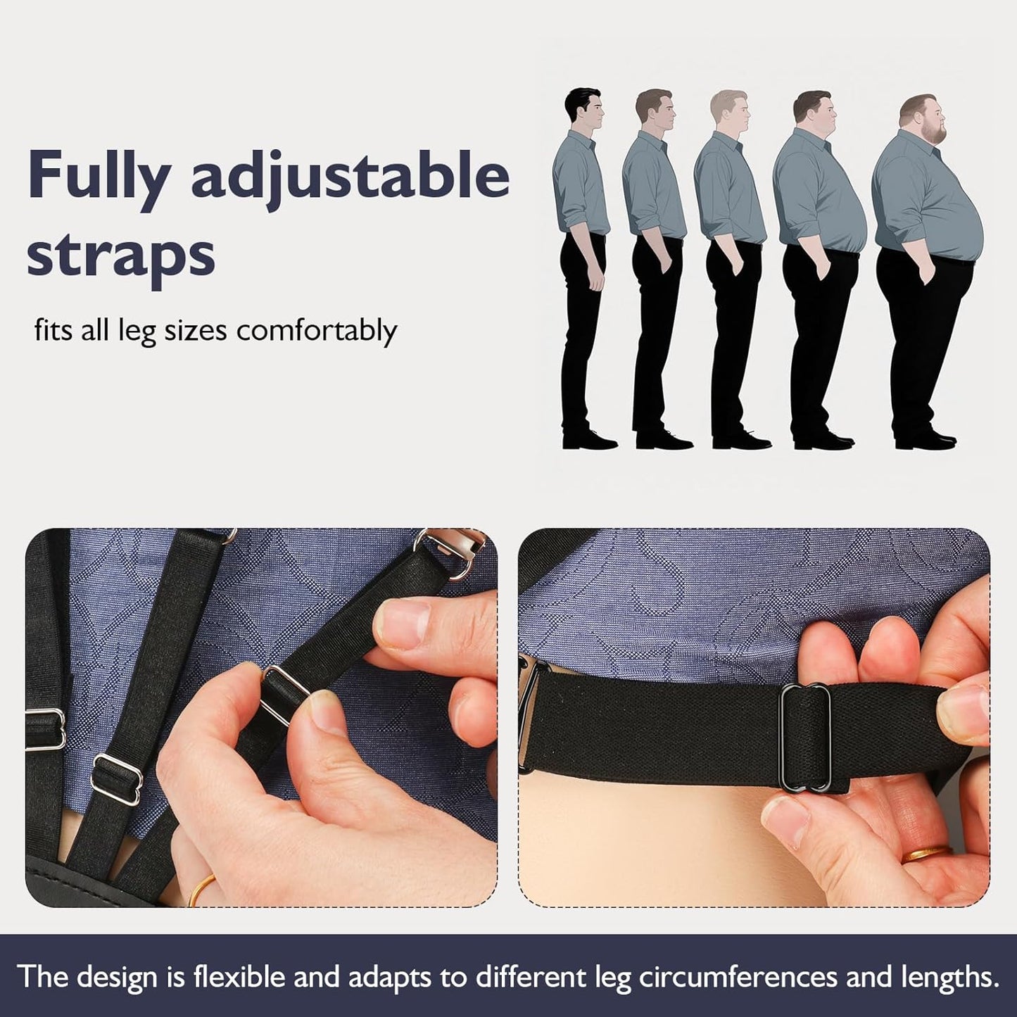 Shirt Stays For Men, Shirt Stays For Police And Military, Elastic Non slip and Durable Shirt Stay For Men, 2025 Upgrade Keep The Look Professional (a pair)