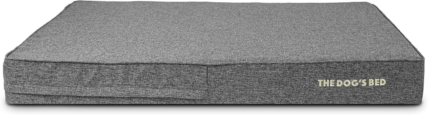 The Dog’s Bed Replacement Outer Cover, Linen Fabric, Grey Linen, XXL, 6-Inch