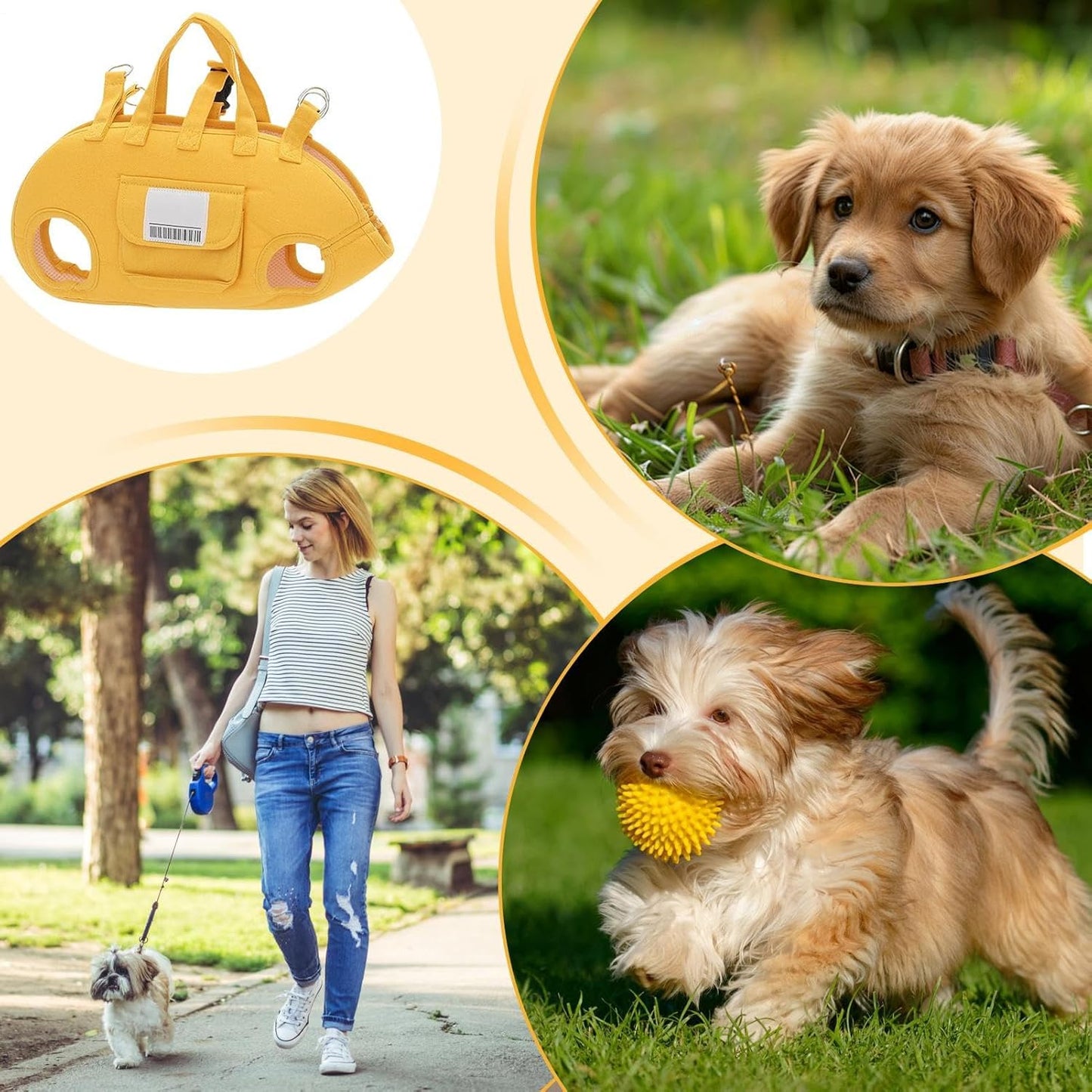 Dog Mobility Harness, Pet Lift Vest, Support Carrier with Adjustable Shoulder Straps, Sling Harness with Reinforced Handles, Pet Supplies, Mobility Aid for Walking Grooming Hiking Camping Travel