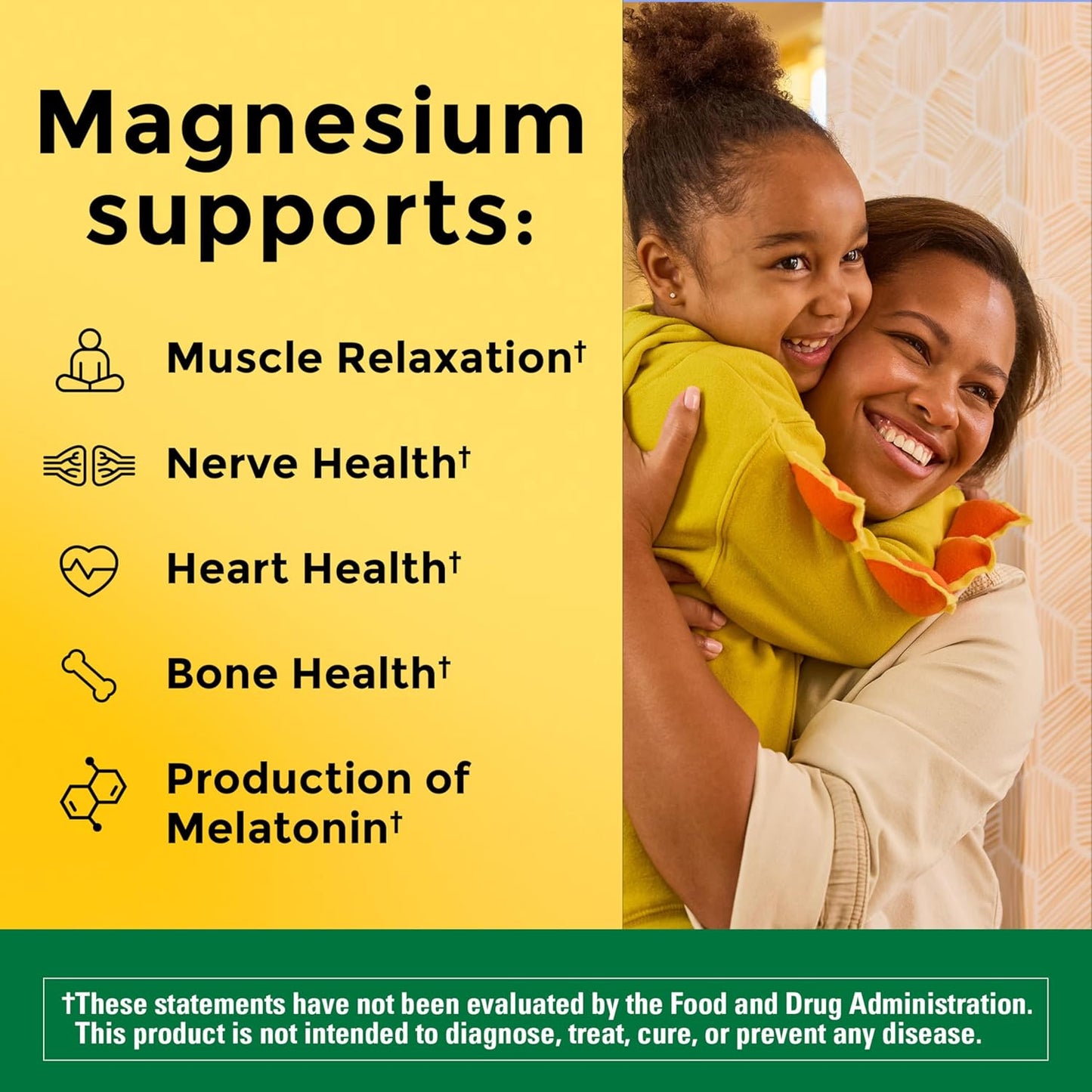 Nature Made Magnesium Complex Supplement with Vitamin D & Zinc for Immune Support, Magnesium Glycinate, Malate, Citrate & Oxide for Muscle, Nerve, Heart & Bone Support, 60 Capsules, 30 Day Supply