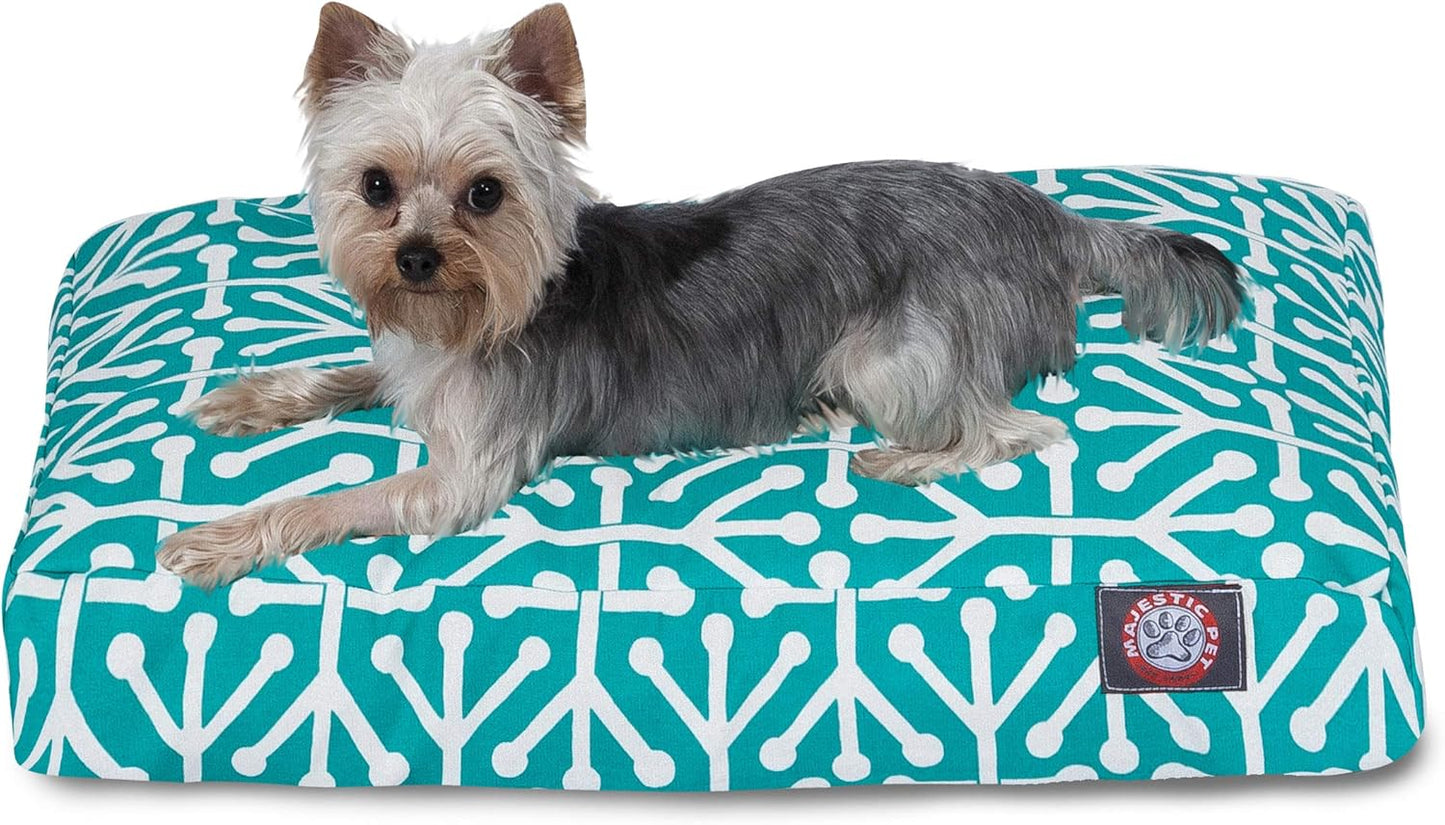 Pacific Aruba Small Rectangle Indoor Outdoor Pet Dog Bed With Removable Washable Cover By Majestic Pet Products