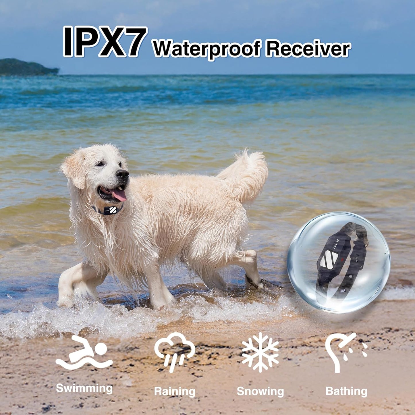 PATPET Dog Training Collar with Remote - 4200FT E Collars for Dogs Training for Large Medium Dogs, Rechargeable Waterproof Electric Dog Collar with 4 Training Modes & Night Lights