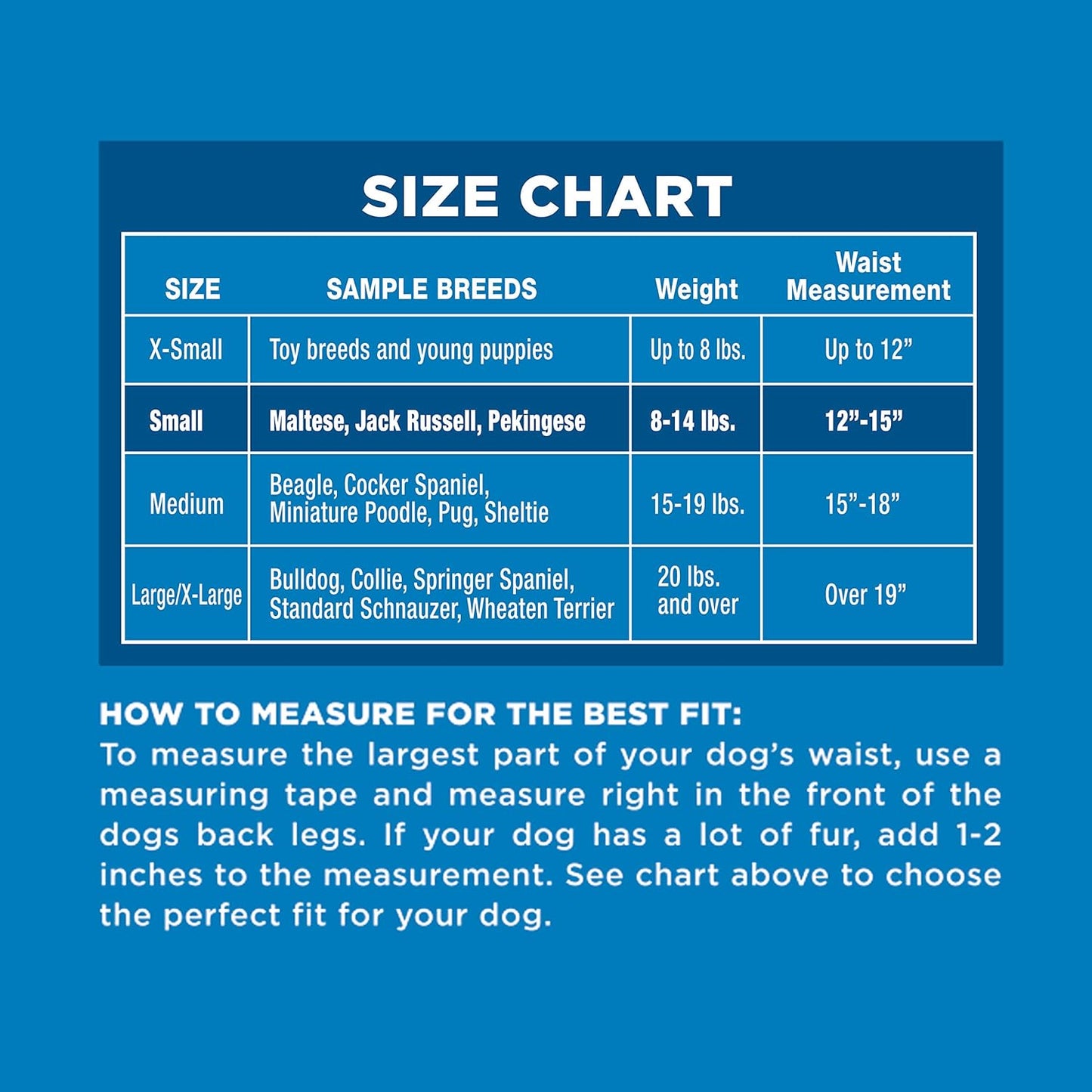 Four Paws Wee-Wee Super Absorbent Disposable Adjustable Dog Potty Training Diapers, Leak-Proof Protection for Dogs, Size Small, 12" - 15" Waist, 12 Count