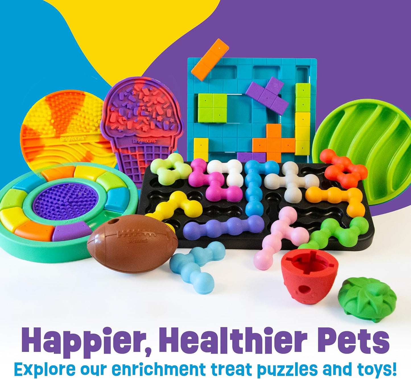 Brightkins Tough & Tumble 2-piece Strawberry, Enrichment Puppy Essentials, Dog Birthday Treat Pouch Gifts, Training Dog Accessories, Container Slow Feeder Dispensing, Puzzle Feeder