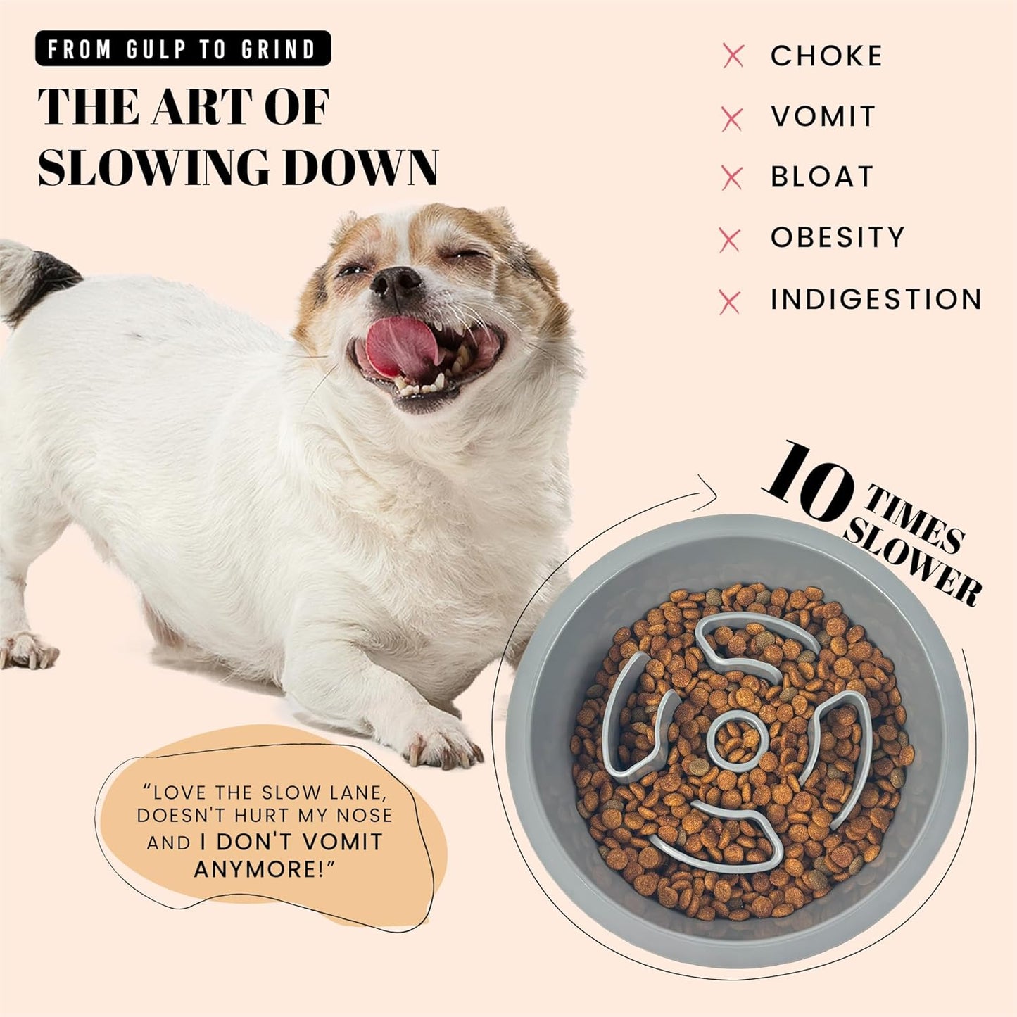 AVERYDAY Slow Feeder Dog Bowls for Medium Breeds Fits Raised Feeding Station, Puzzle Dog Food Bowls to Slow Down Eating, Dogs Feeding Bowl with Non-Slip, Slows Feeder Pet Bowl for Wet and Dry Food