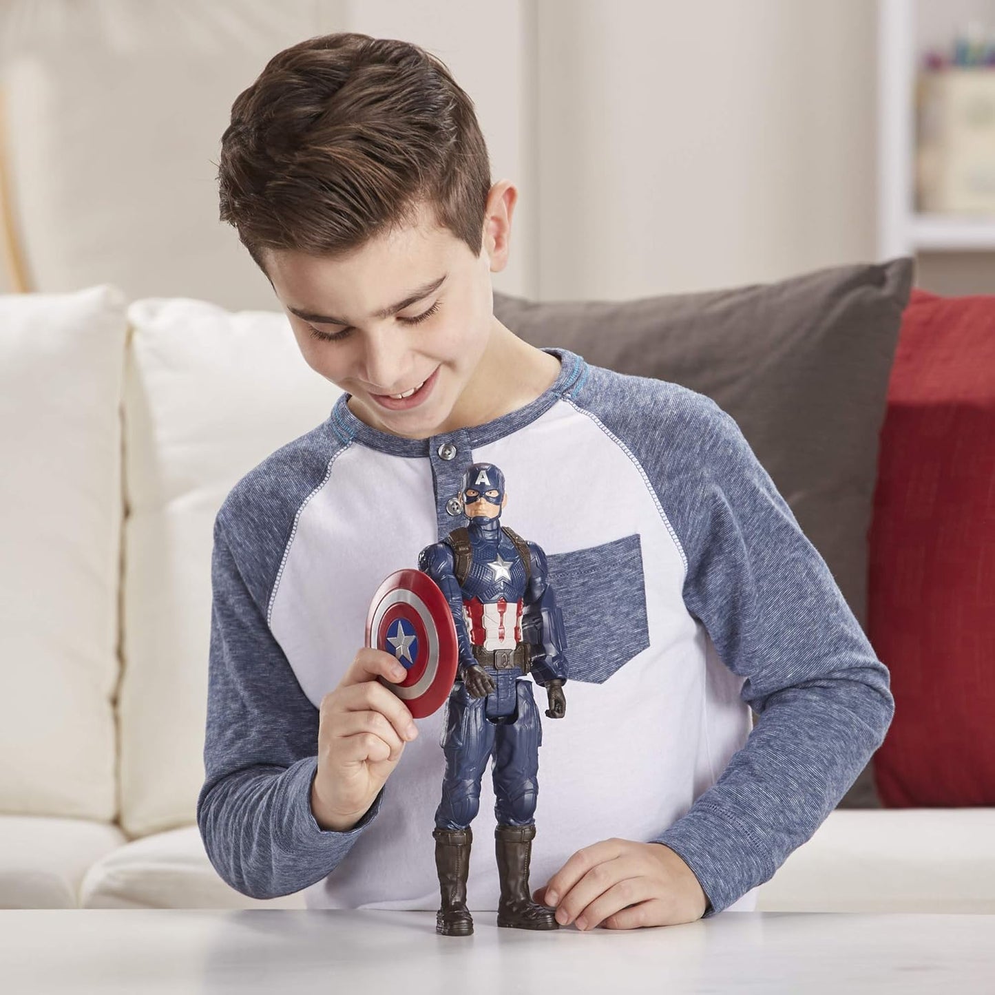 Marvel Avengers: Endgame Titan Hero Series Captain America 12"-Scale Super Hero Action Figure Toy with Titan Hero Power Fx Port